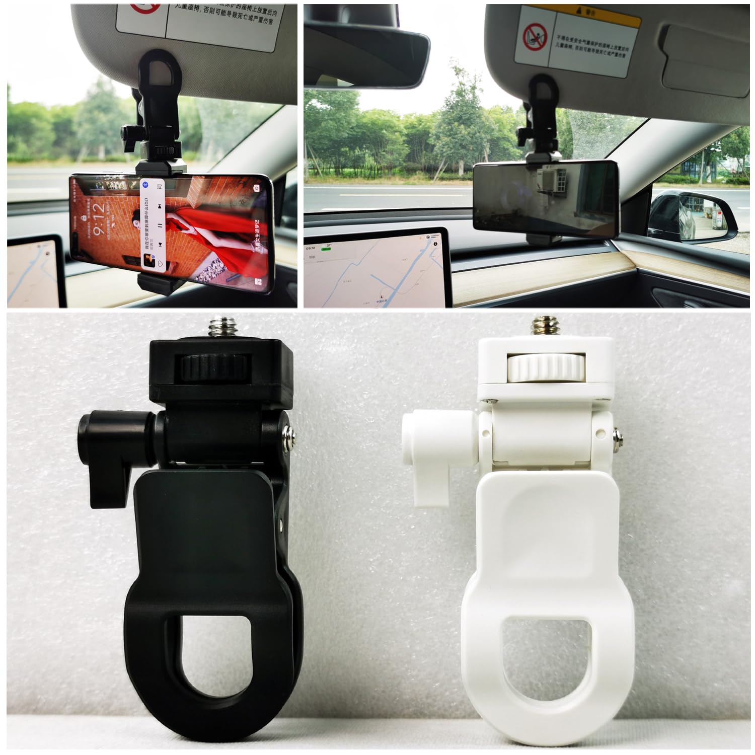 Thtrht 2 Pack Monitor Camera Mount Clamp Clip Screen Lcd Display Top Fill Light Flash Holder Webcam Stand With 1/4 Screw Universal Connector For Phone Tripod Tablet Video Live Stream