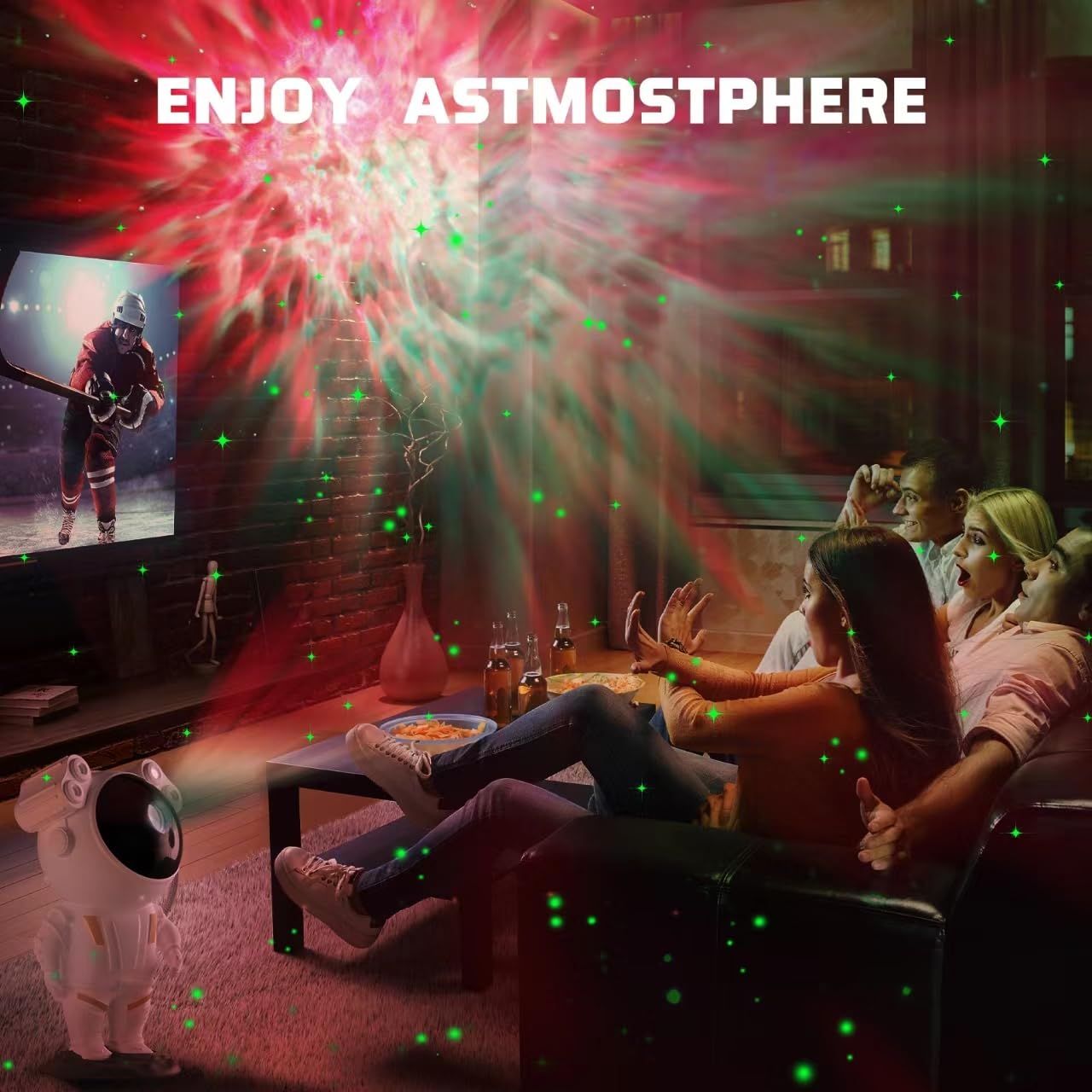 Kathluce Galaxy Projector, Tiktok Astronaut Nebula Night Lights, Remote Control Timing And 360°Rotation Magnetic Head,Star Lights For Bedroom,Gaming Room Decor