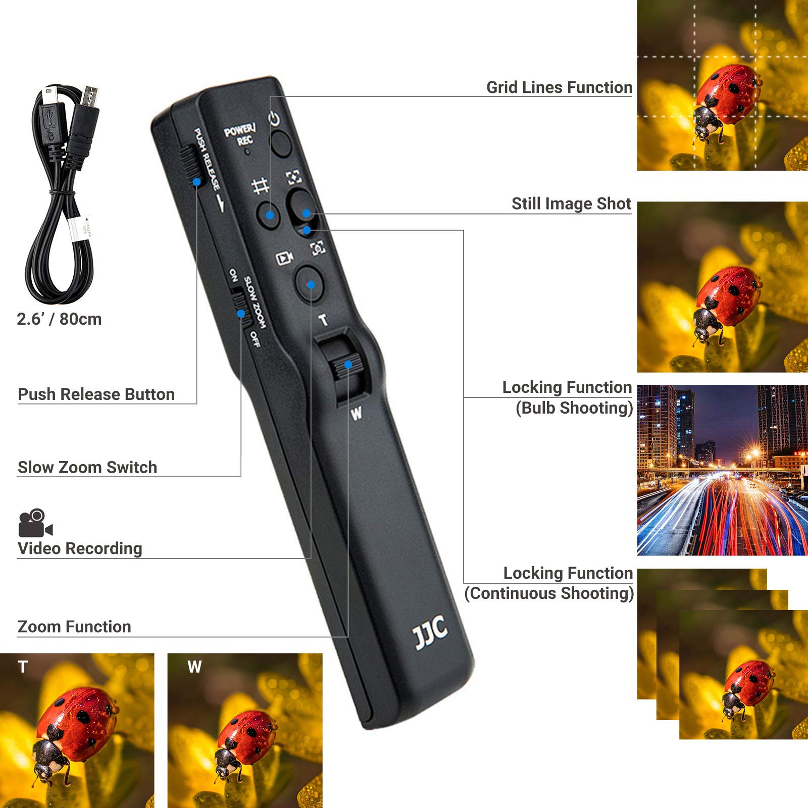 Kiorafoto Camera Remote Control Tripod Rplac Vct-Vpr1 For Sony A7R V A7Rv A7 Iv Iii Ii Zv-1 A6600 A6500 A6400 A6300 A6100 A6000 A1 A7Siii A7Riv A7Riii A7Rii A7S Ii A7R A9 Ii Rx10 Iv Iii Rx100 Vii Vi Hx400V Fx30