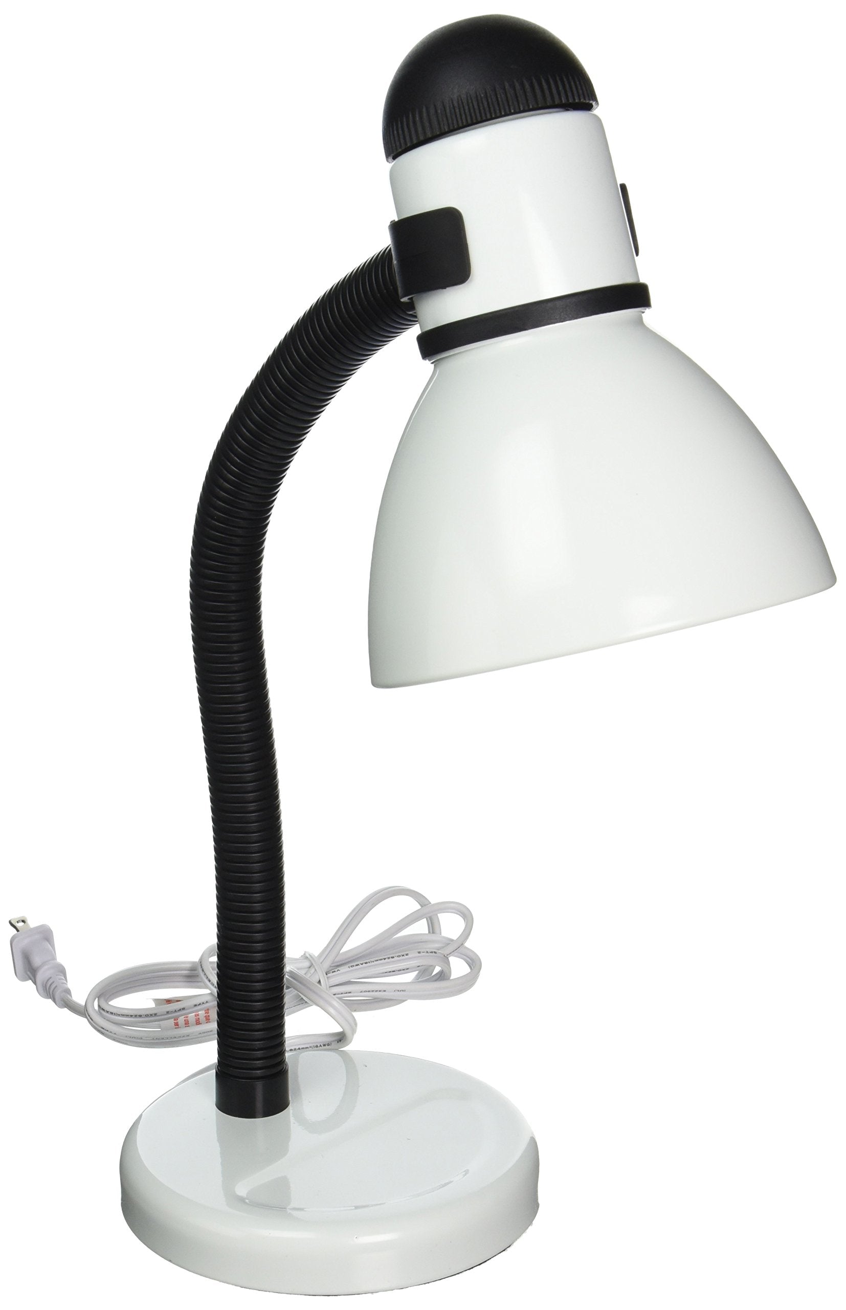 Boston Harbor Tl-Tb-134-Wh-3L Flexible Clip-On Table Lamp, 60 W, A19