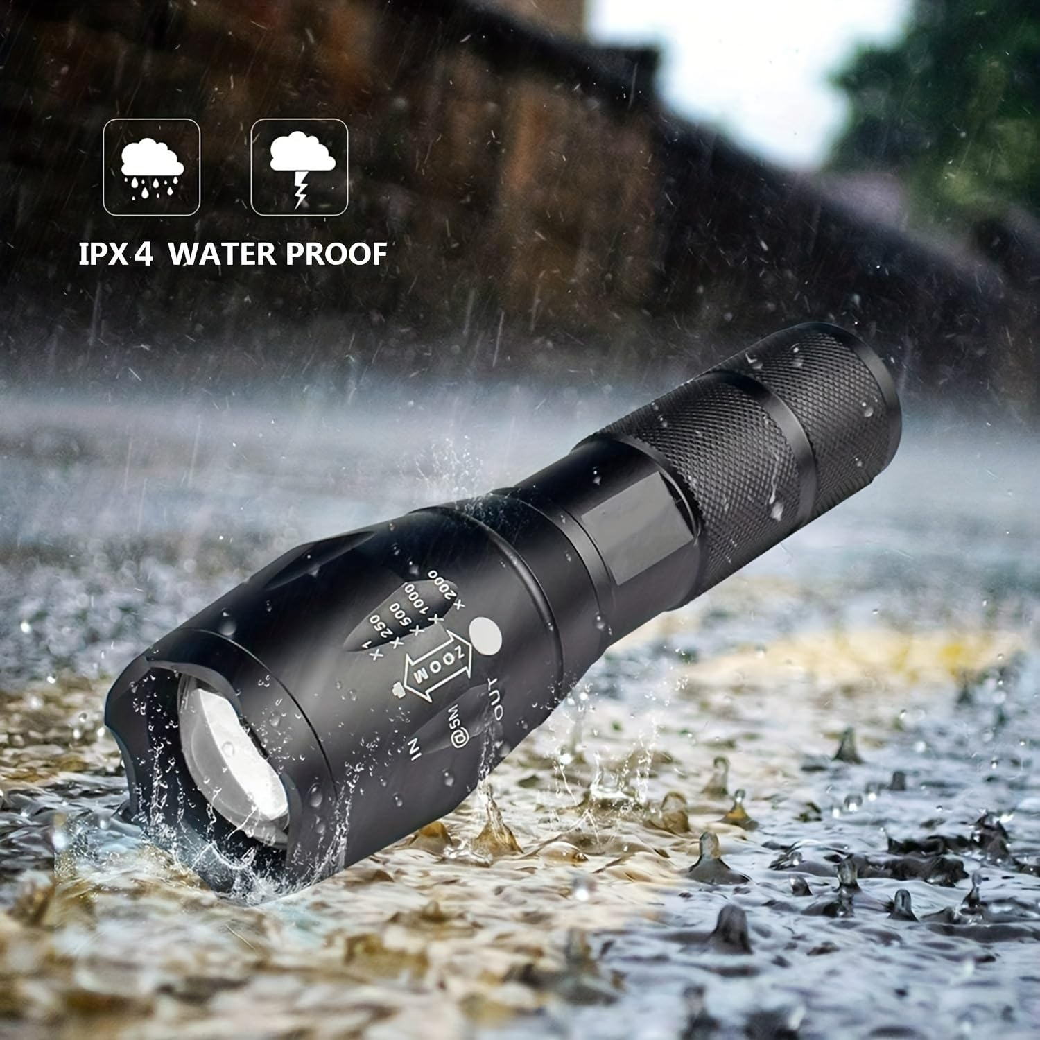 Modoao Led Flashlight High Lumens - Flashlights For Camping, Hiking, Dog Walking - Powerful Emergency Flashlights With 5 Modes For Outdoor Use - Bright Flashlight With Zoomable Beam (3-Pack)