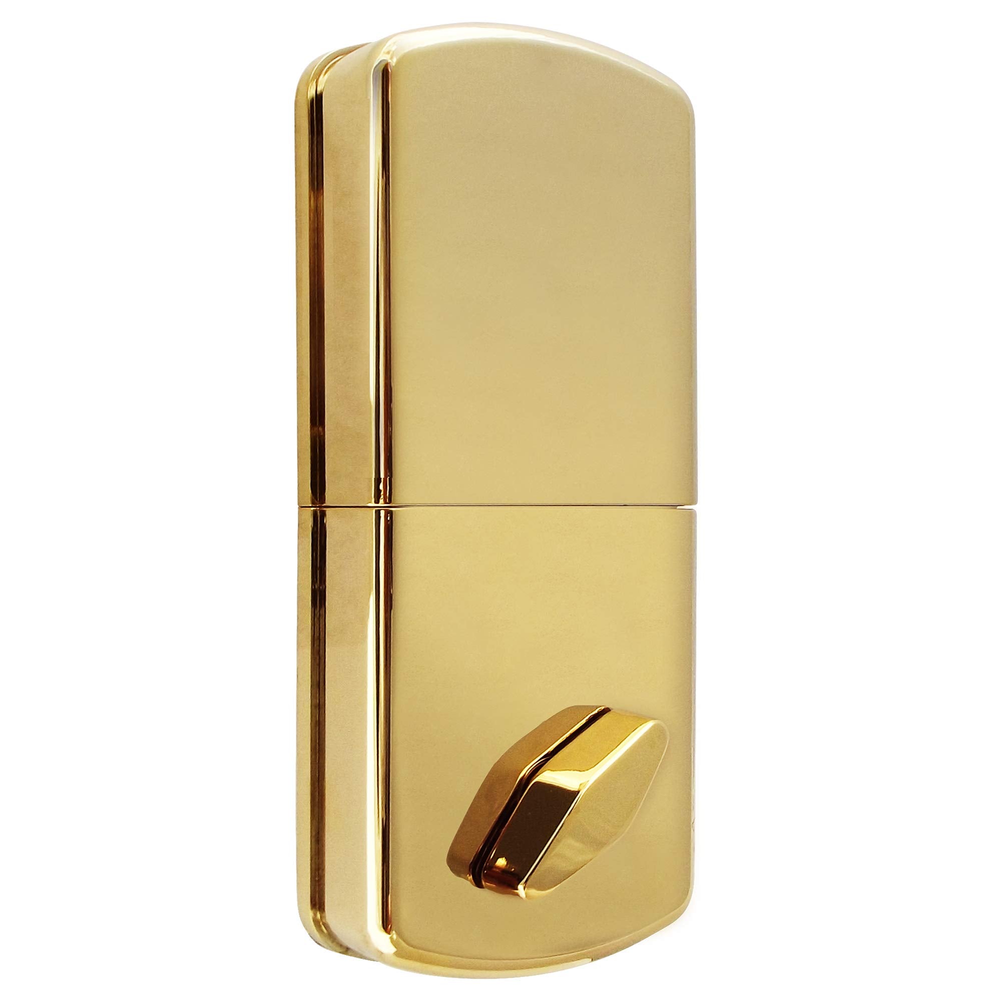 Milocks Df-02P Keyless Entry Deadbolt Door Lock With Electronic Digital Keypad Entry, Polished Brass , Yellow