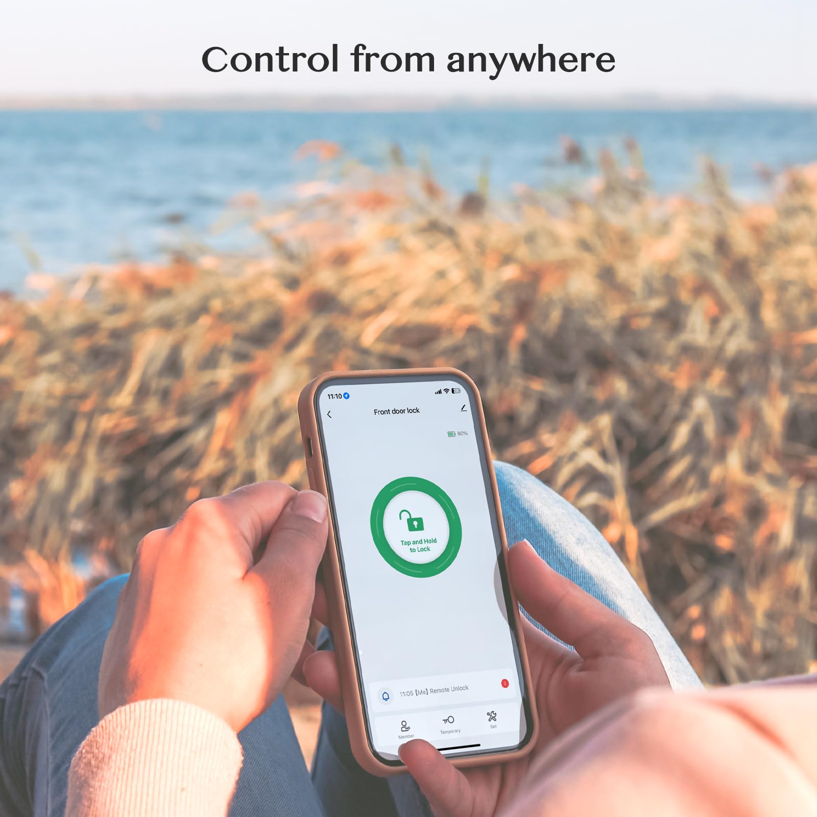 Yamiry Wifi Gateway For Yr01 Yr05 Smart Lock With Handle,Compatible With Nice Digi App, Remotely Control Keyless Entry Door Lock,Compatible With Alexa To Voice Control Smart Door Lock