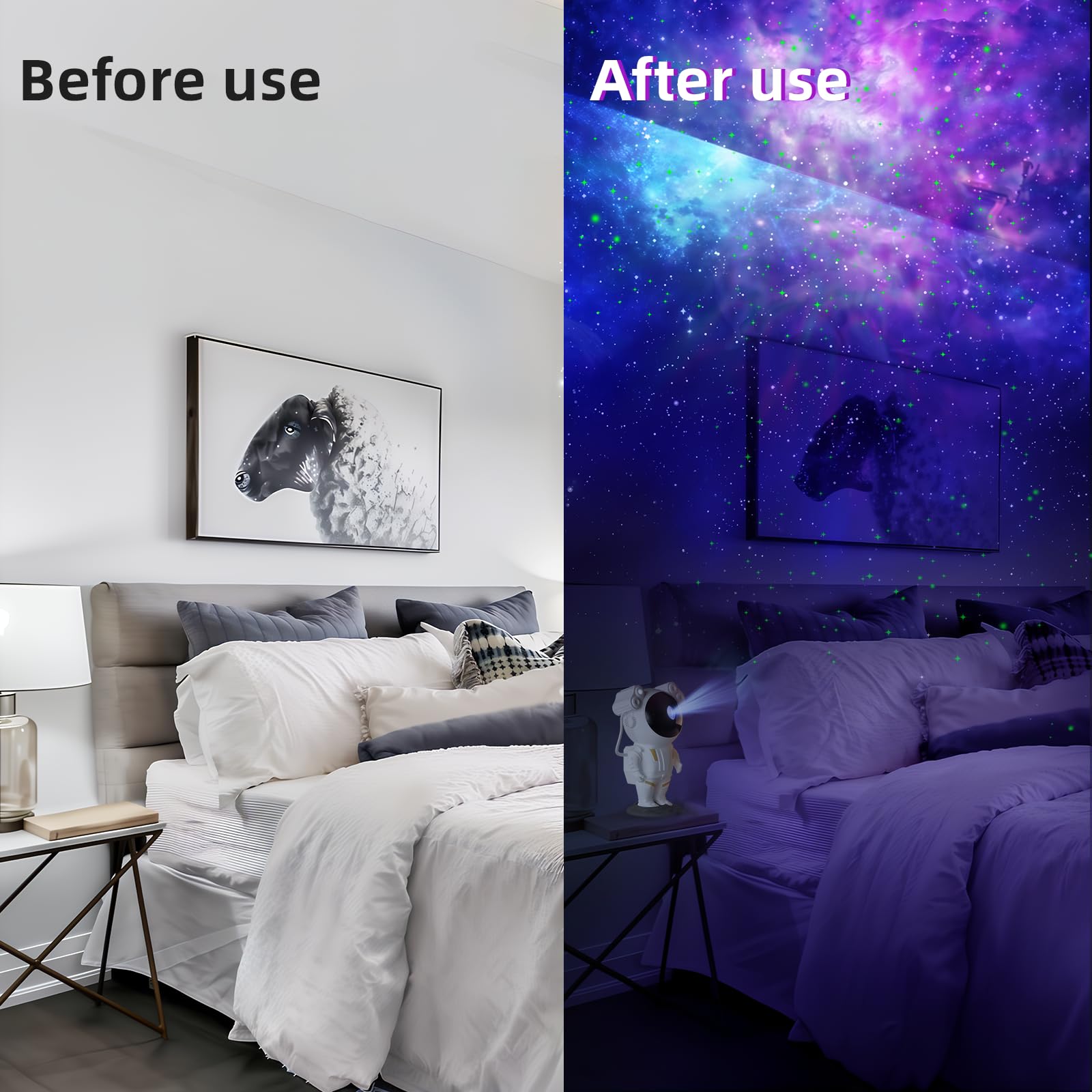 Kathluce Galaxy Projector, Tiktok Astronaut Nebula Night Lights, Remote Control Timing And 360°Rotation Magnetic Head,Star Lights For Bedroom,Gaming Room Decor