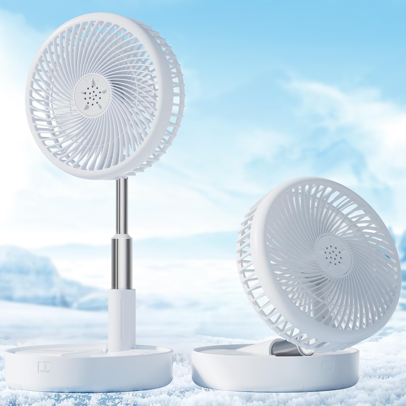Primevolve Battery Operated Fan,Portable Rechargeable Usb Floor Table Desk Fan With Adjustable - Koospark