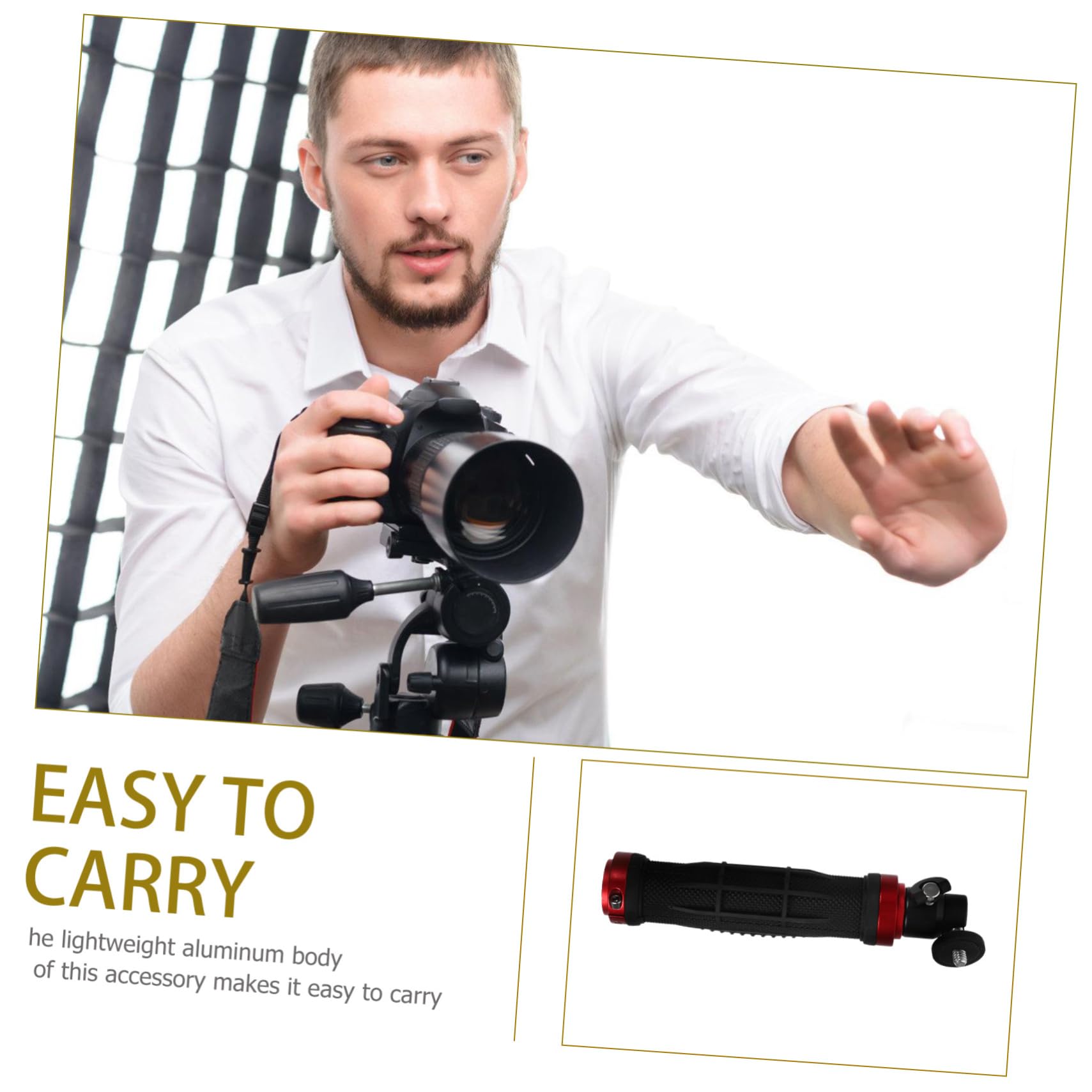 Qumiirity 4Pcs Digital Video Stabilizer Camera Handle Grip Phone Mount For Camera Aluminum Alloy Comfortable Grip Portable