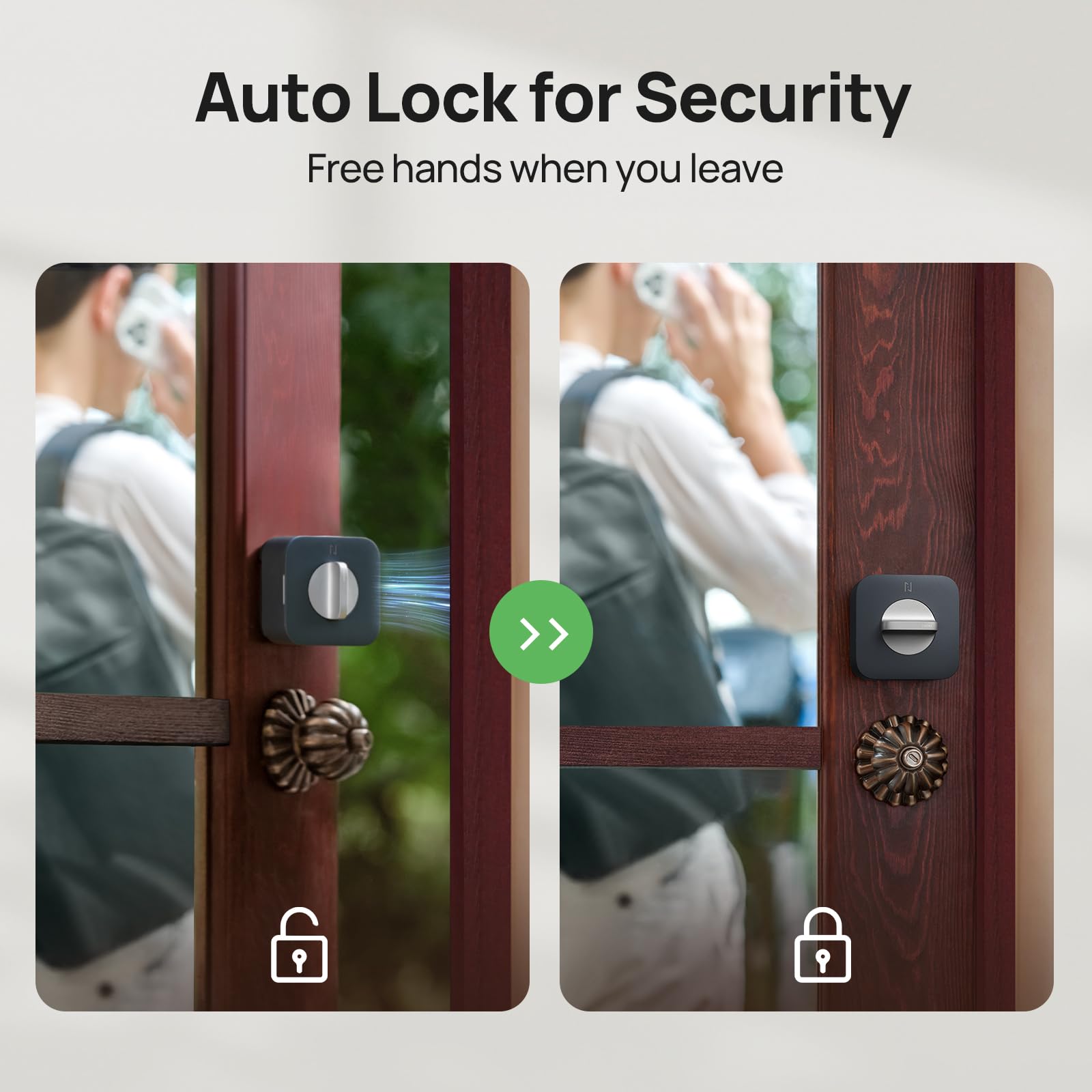 Anona Holo Wi-Fi Smart Lock, Keyless Entry Door Lock With App Remote Control, Auto-Lock & Anomaly Detection, Non-Destructive Installation, Supports Alexa, Apple Home, Matter