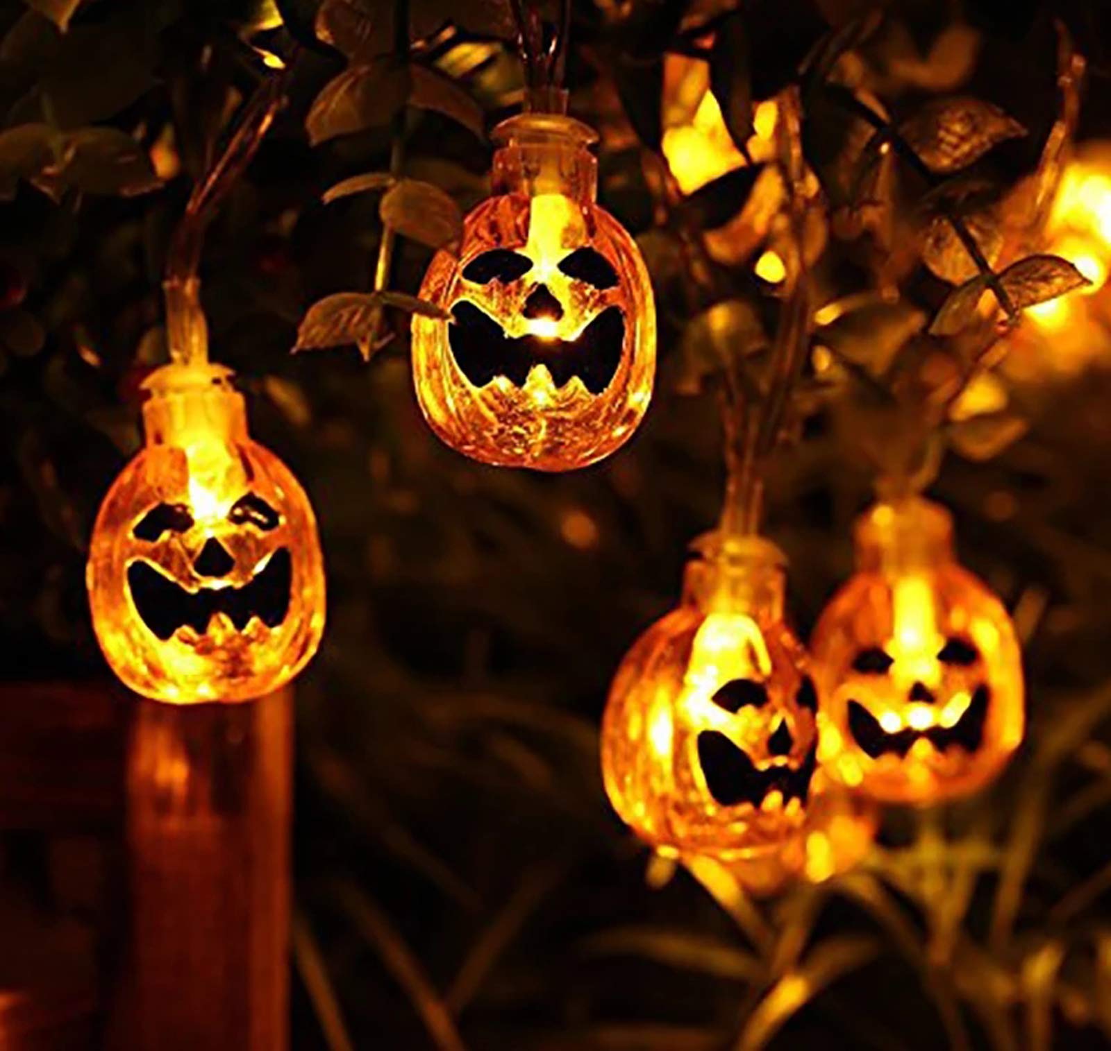 Snomyrs Halloween Pumpkin String Lights Solar String Light 21Ft 30 Led Outdoor Pumpkin Lights For Patio Garden Gate Yard Halloween Christmas Decoration
