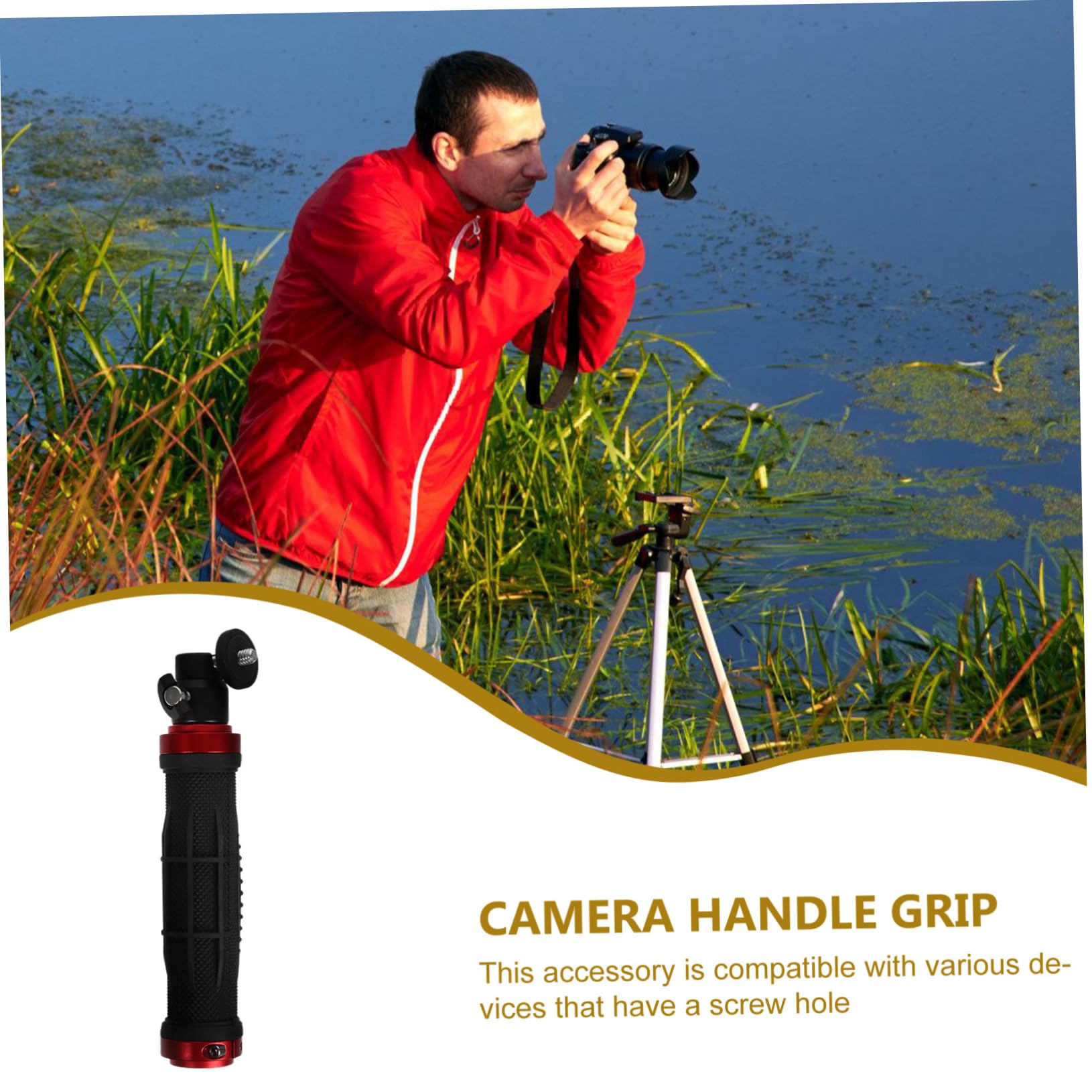 Qumiirity 4Pcs Digital Video Stabilizer Camera Handle Grip Phone Mount For Camera Aluminum Alloy Comfortable Grip Portable