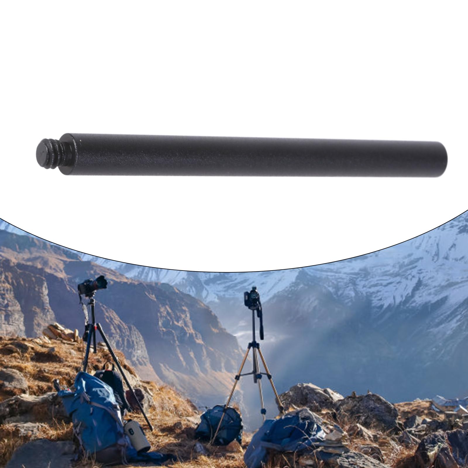 Lylincy Professional Tripod Extension Rod Metal Rod With 1/4" Thread For Enhances Camera Stability Dslr Extension Arm