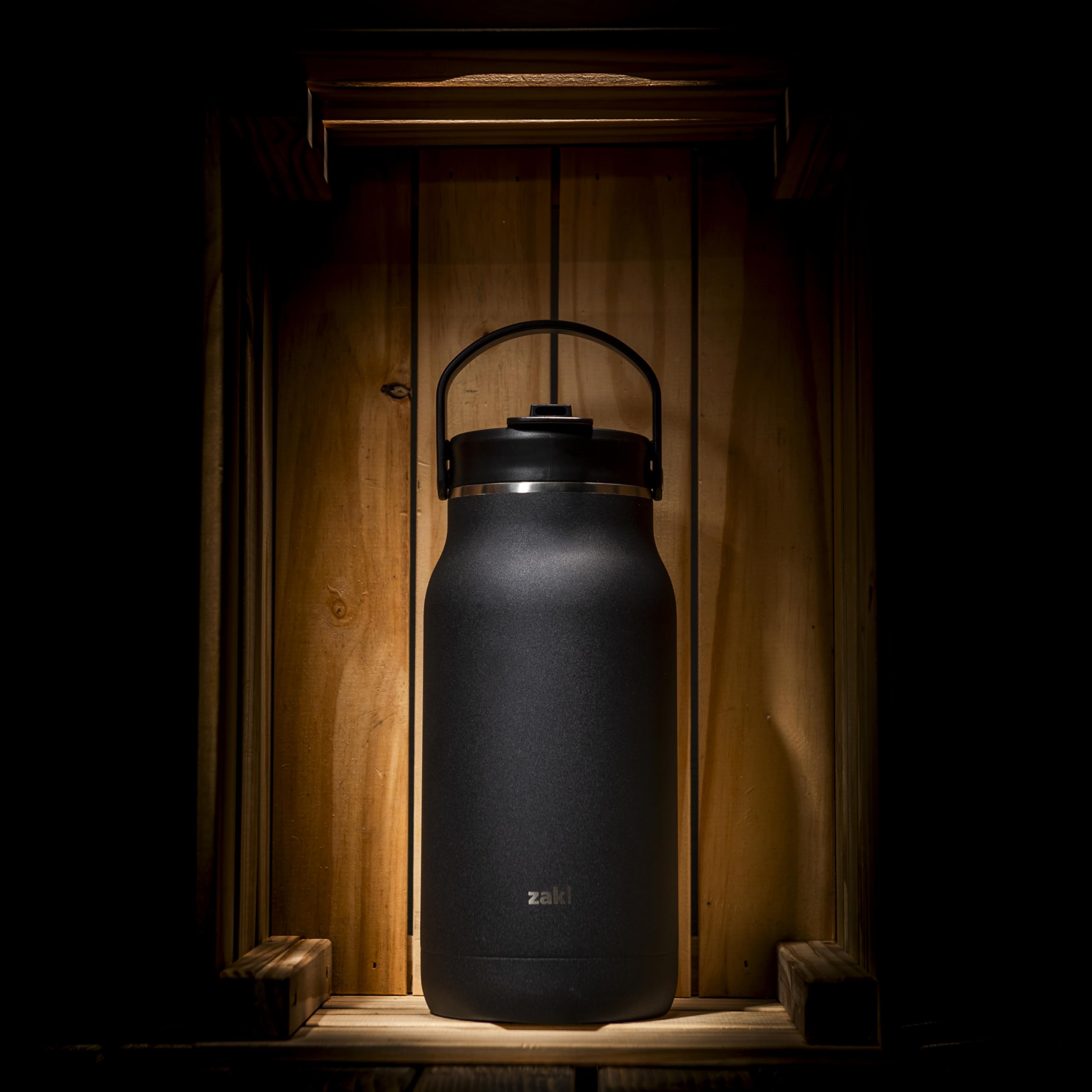 Zak Designs Harmony 2-In-1 Water Bottle For Travel Or At Home, 64Oz Recycled Stainless Steel