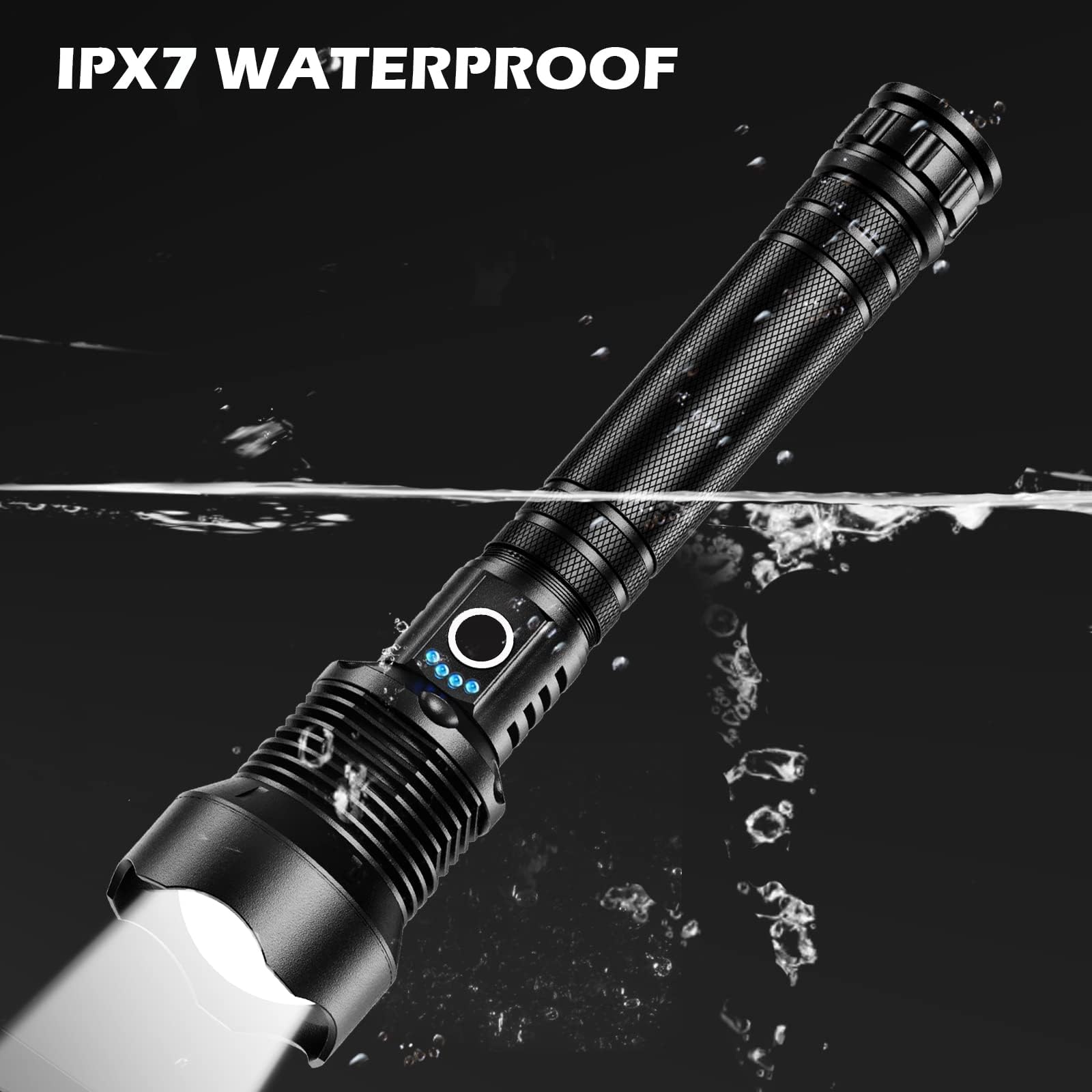 Lylting Rechargeable Flashlights 990,000 Lumens, Super Bright Led Flashlight High Lumens With Usb Cable, 5 Modes Waterproof Flashlight Powerful Flash Light For Home Camping Hiking