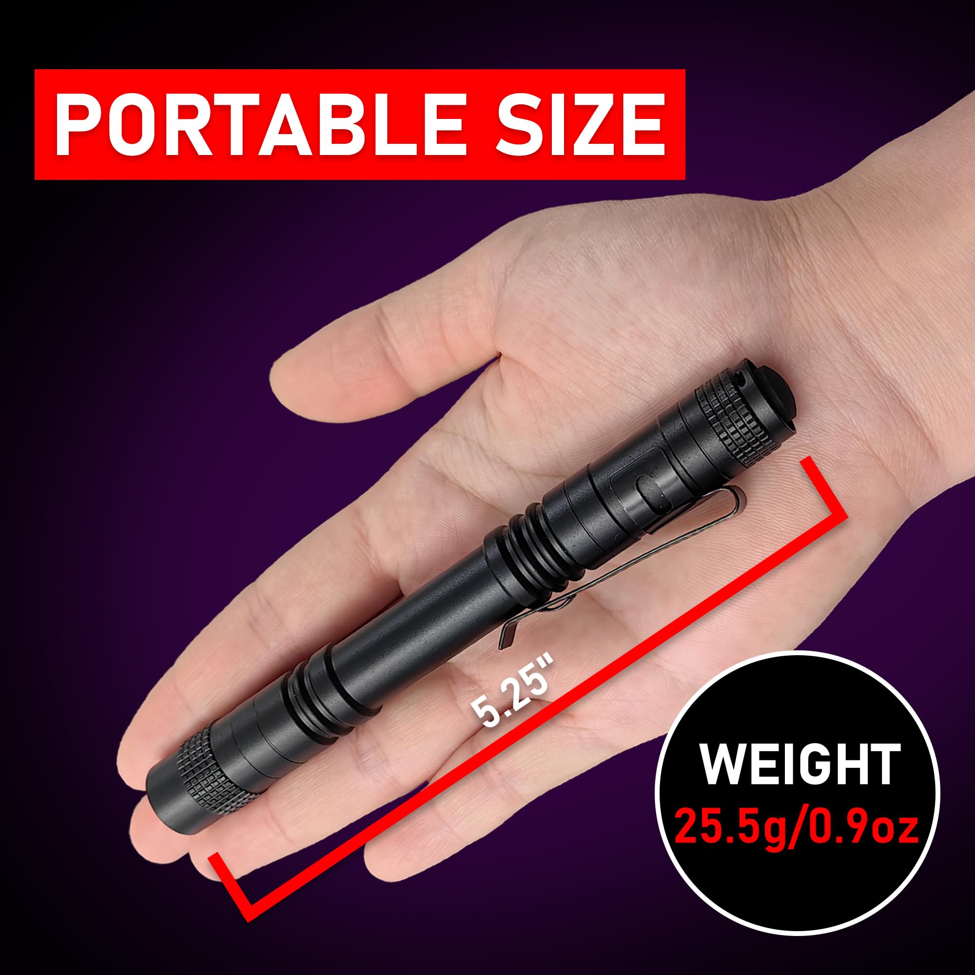 Naiveisland Uv Black Light Flashlight - Led Pen Light Handheld Blacklight Detector For Pet Urine, Leak, Hotel Inspection, Dry Stains, And Bed Bugs,4-Pack