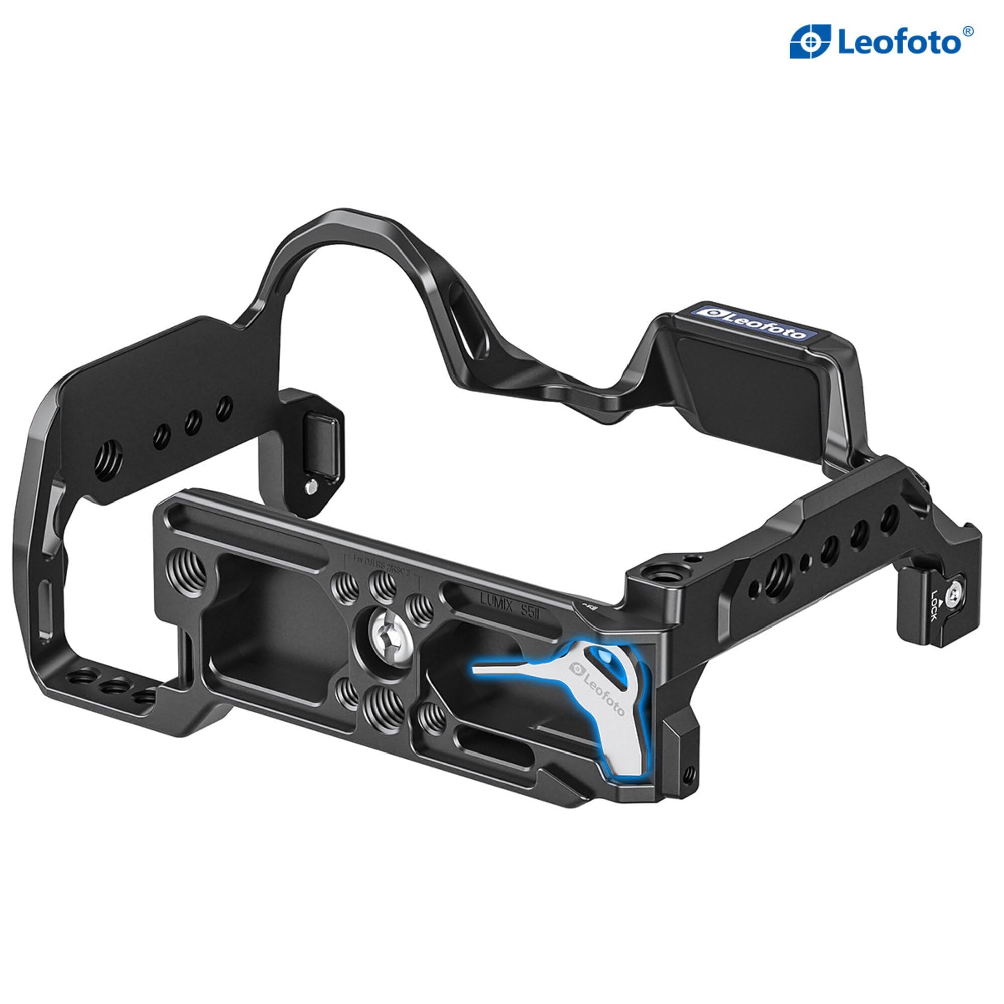 Leofoto Lumix S5Ii Camera Cage, For Panasonic Lumix S5 Ii, Arri, Anti-Twist, Lightweight, Arca Compatible