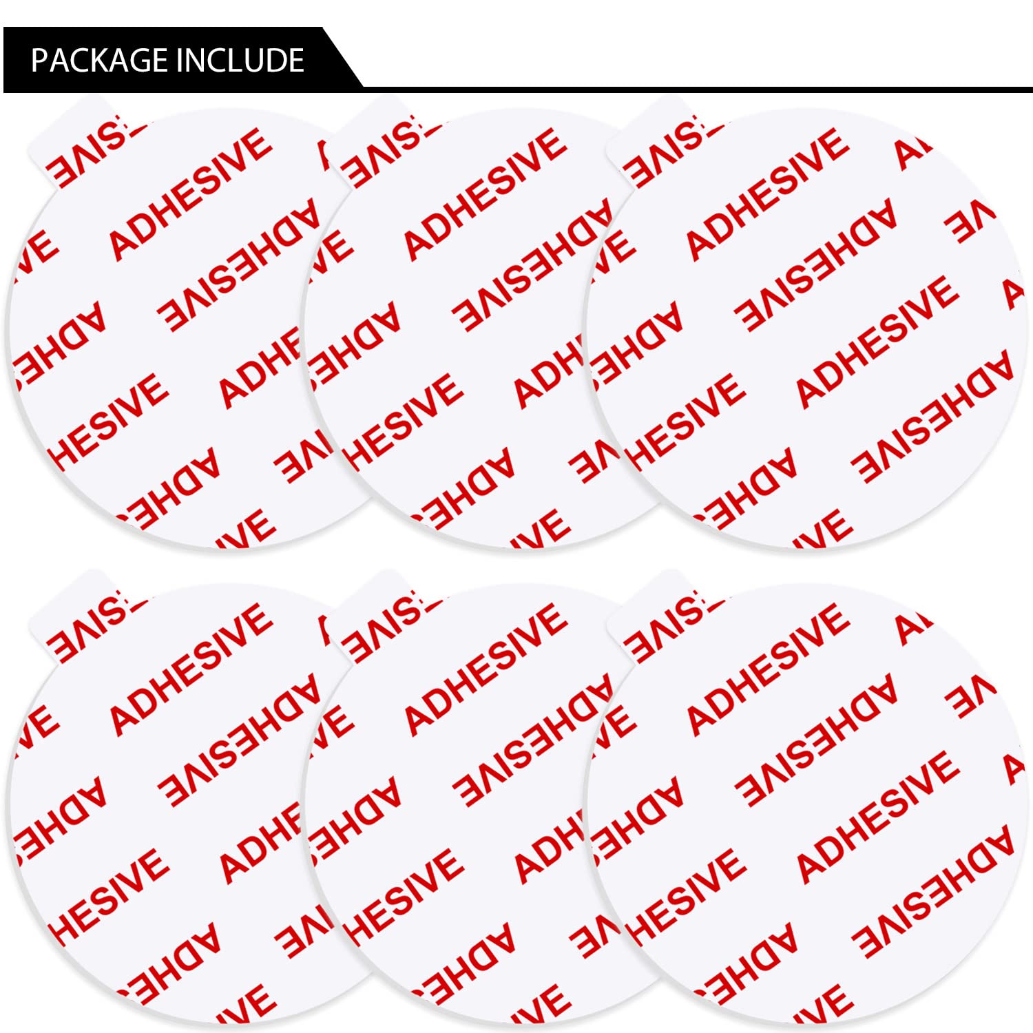 Azxyi 6 Pcs Clear Adhesive Replacement For Suction Cup Dashboard Phone Mount - Easy To Use, High Bond, Peels Off Without Leaving Residue