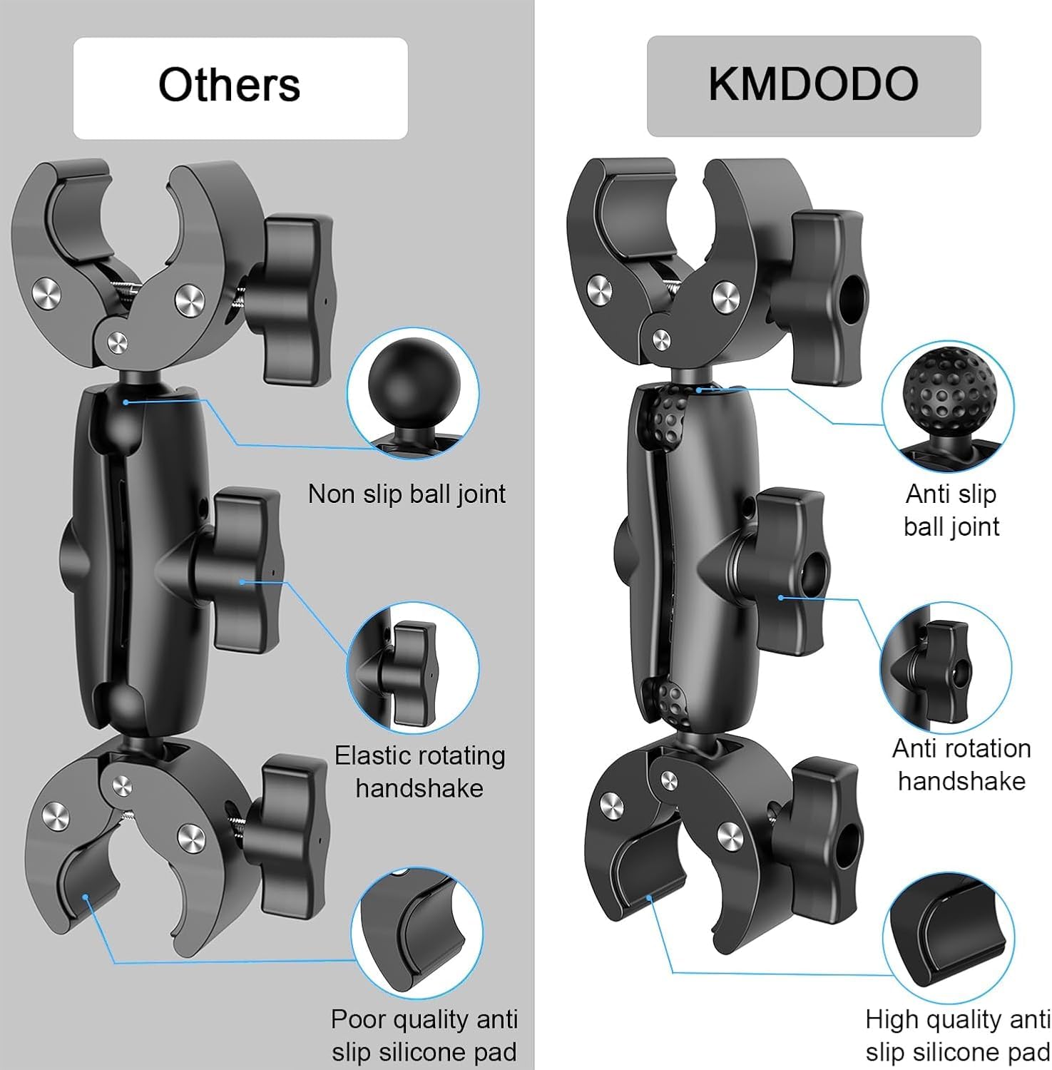 Kmdodo 2 Pcs Superclamp Double Camera Clamp With Dual Mount Bracket And Magic Arm Ball Head - Versatile Photography Accessory For Light Stands, Reflectors, Umbrellas, Tripods, And Tables