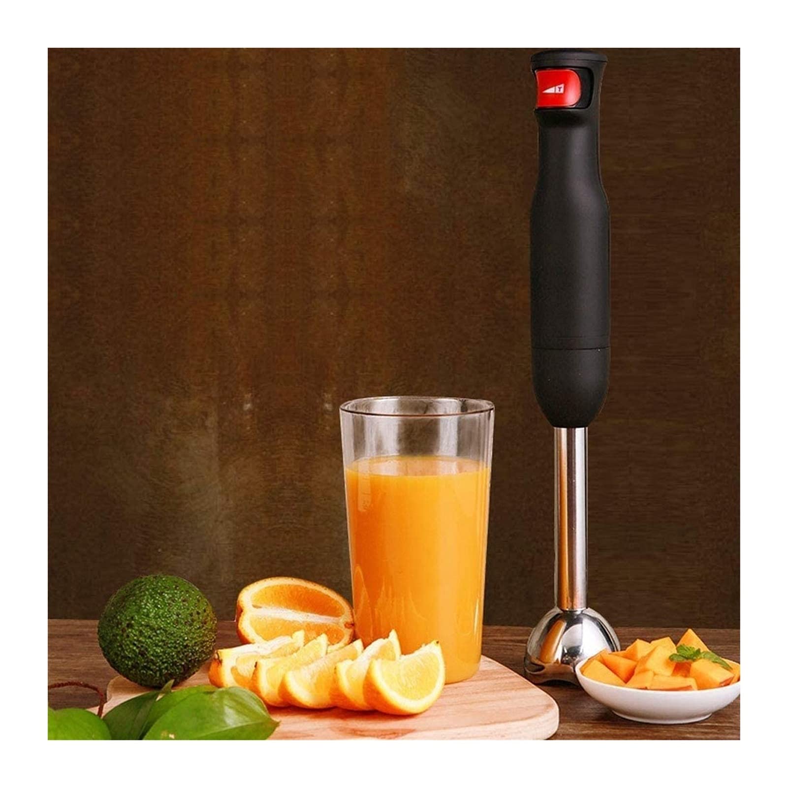 Hhwksj 500 Watt Immersion Multi-Purpose Hand Blender Heavy Duty Copper Motor Brushed 304 Stainless Steel With Whisk, Milk Frother Attachments