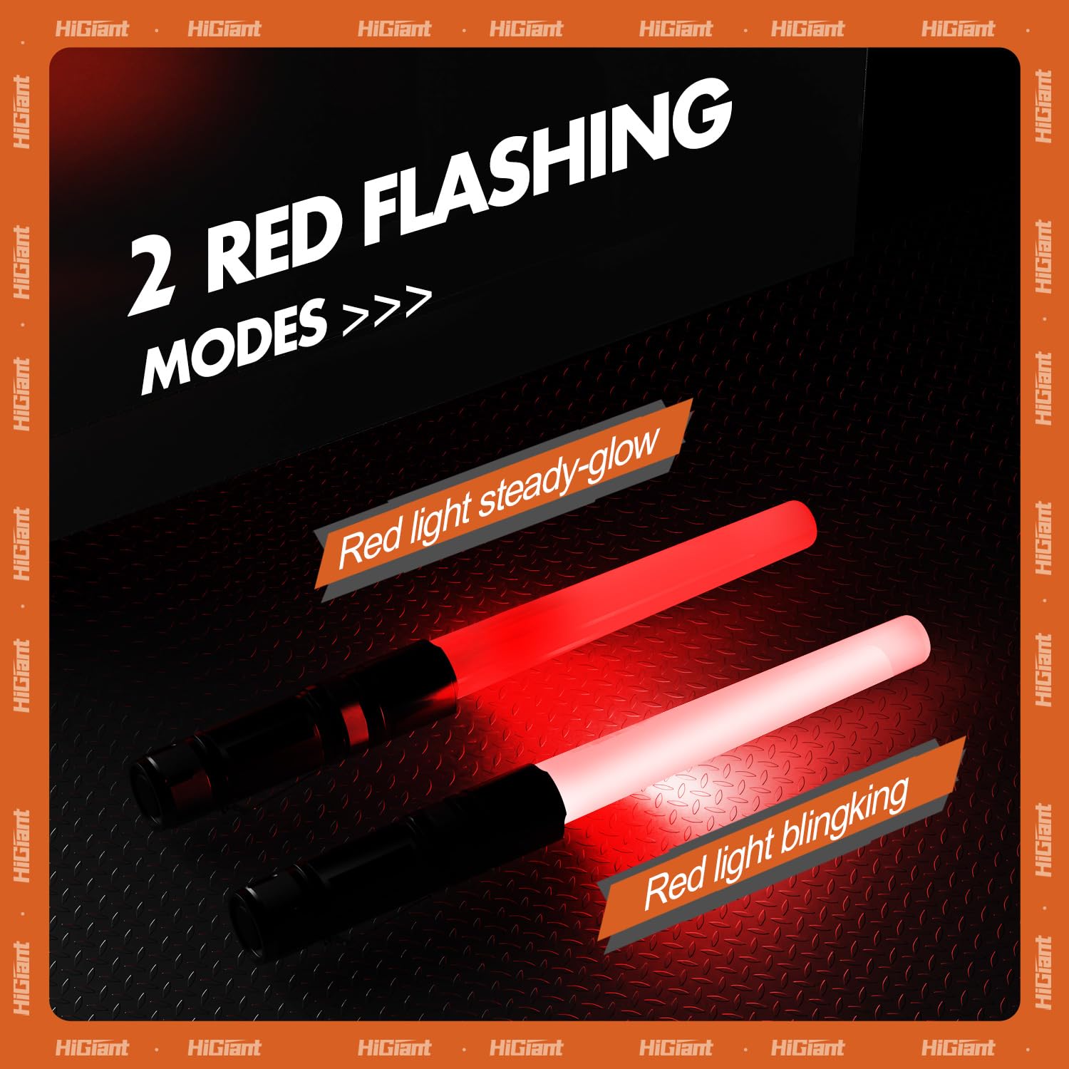Higiant 2 Pack 12 Inch Traffic Wand Flashlight, Multi Color Led Traffic Control Wand With Wrgb 4 Colors In 1, Signal Traffic Baton For Parking, Traffic Directing (Batteries Not Included)