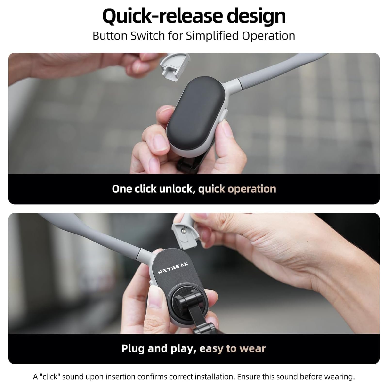 Reygeak Magnetic Neck Phone Mount,  Pov/Vlog Phone Holder For Magsafe Iphone 16/15/14/13/12 Pro Mini/Plus/Pro/Pro Max,Hand  Chest Stand Video Recording For Android Phone Accessory(Grey)
