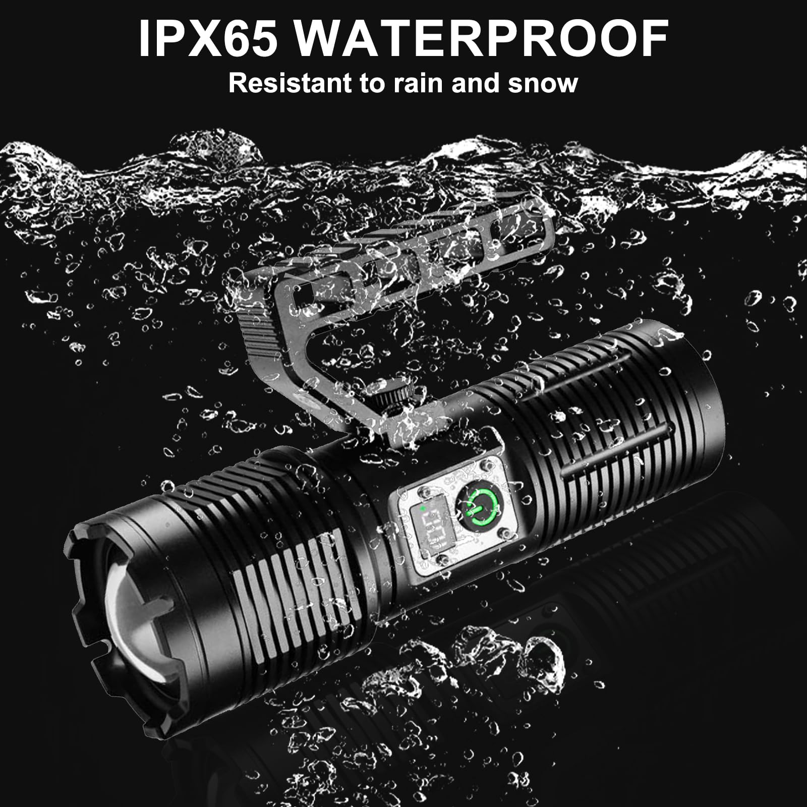 Siuyiu 13500 Lumens Tactical Flashlight Usb- C, Rechargeable Flashlights, Ipx7 Waterproof Zoomable Led With Cob Auxiliary Light, 11 Modes For Camping, Emergency, Disaster Survival
