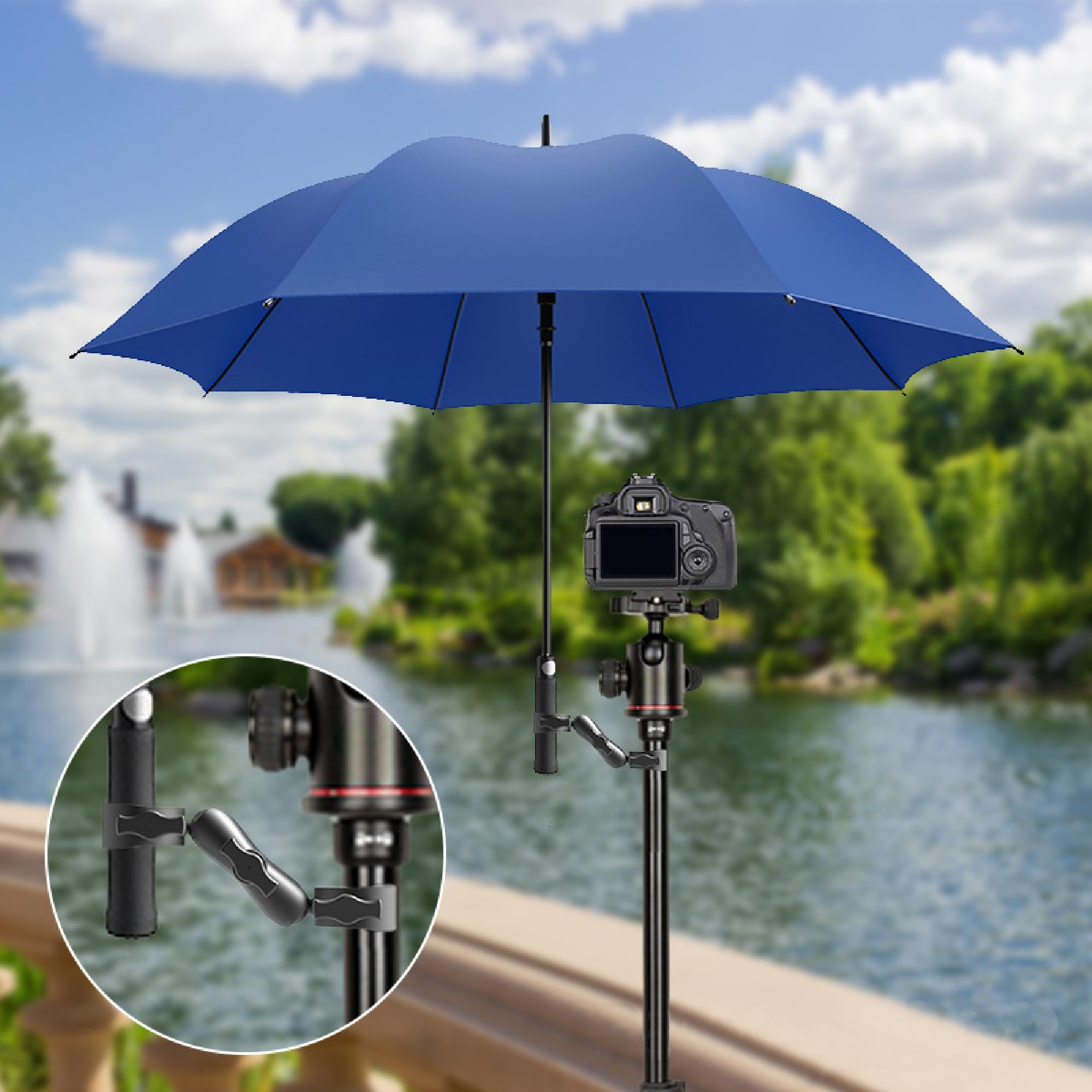 Shewtme Double Head Super Clamp, Ballhead Magic Arm Camera Clamp, Crab-Shaped Monitor Clamp With 1/4"-20, 3/8"-16 Threaded Holes For Sony Canon Nikon Dslr Camera/Insta360/Led Lights/Phone (6Cm)