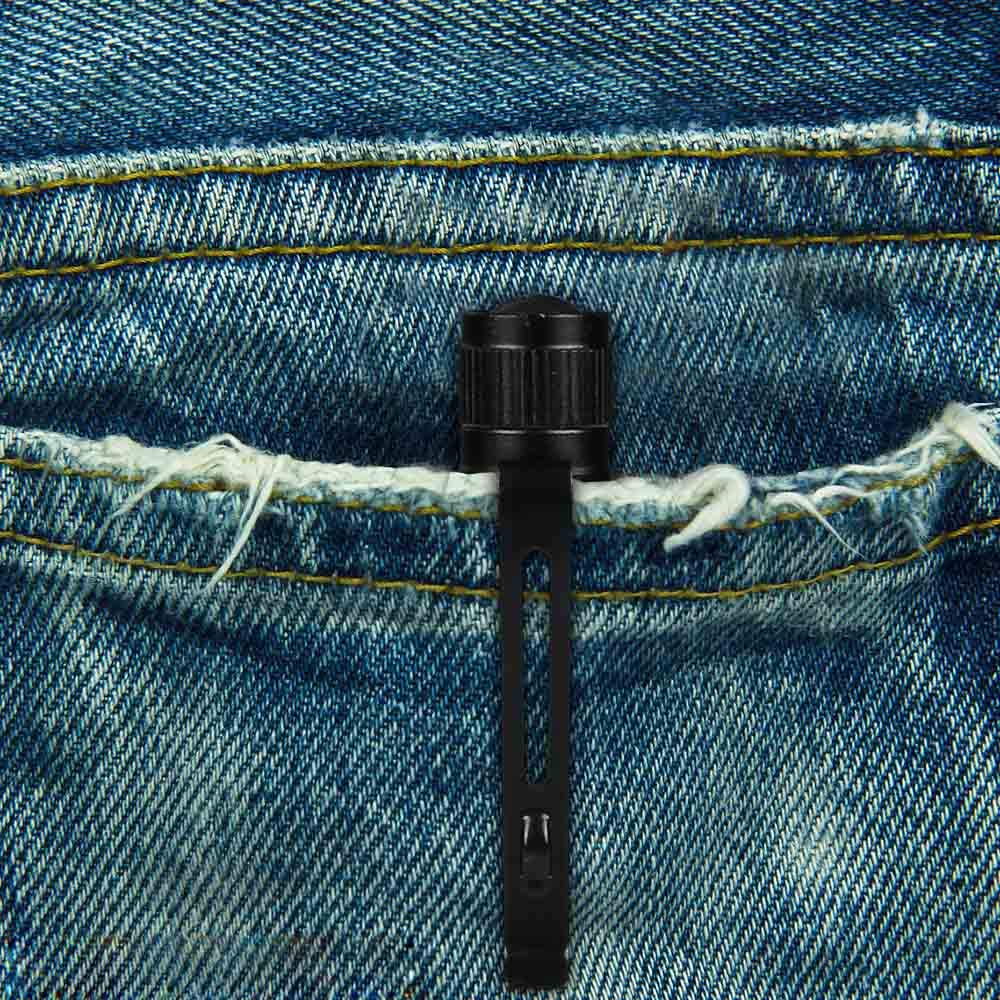 Xy Zone 5Pcs Led Pen Flashlight 1000 Lumens Lamp Clip Mini Black 507 Pocket Penlight Flashlight Torch Powered By 2 Aaa Battery(Battery Not Included)