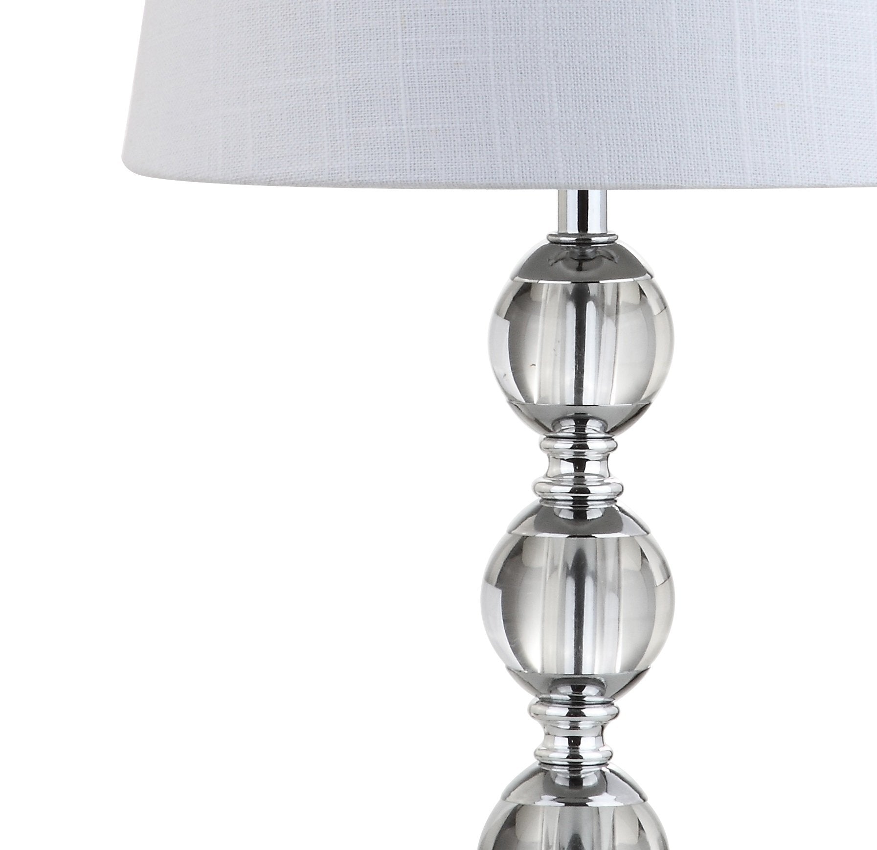 Jonathan Y JylA Hudson 20" Crystal Mini Led Table Lamp Traditional,Frenchcountry,Transitional For Bedroom, Living Room, Office, College Dorm, Coffee Table, Bookcase, Clear/Chrome
