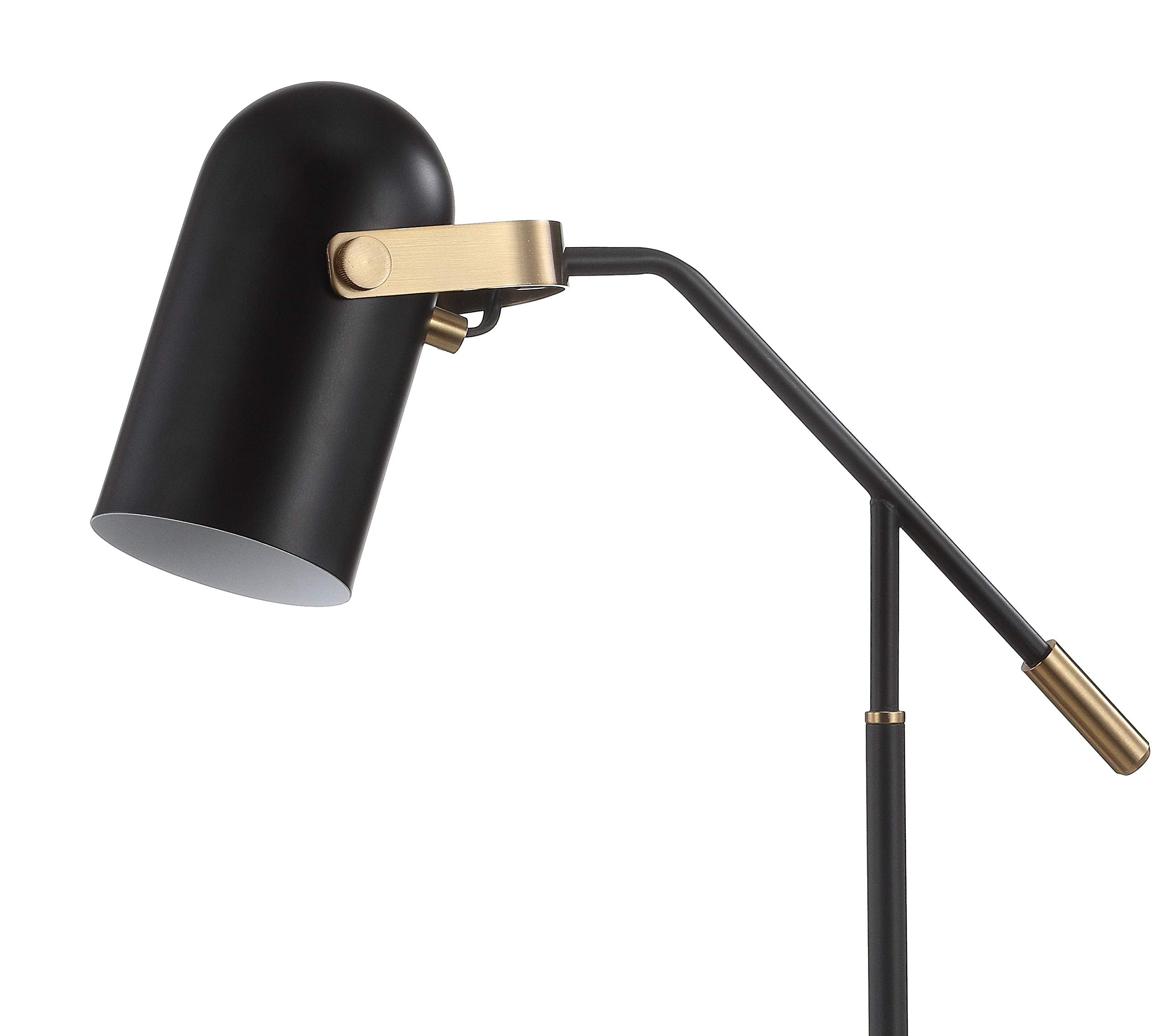 Jonathan Y Jyl6116A Edison 19.25" Metal Led Task Lamp Contemporary For Bedroom, Living Room, Office, College Dorm, Coffee Table, Bookcase, Black/Brassgold