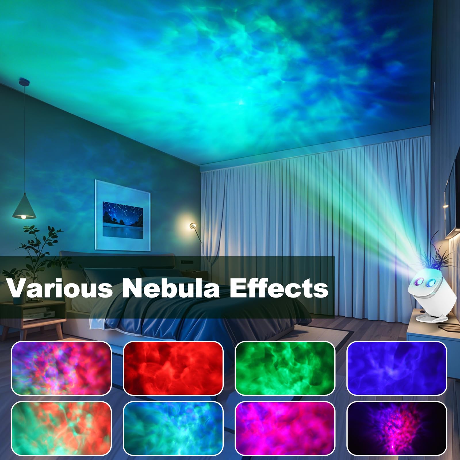 Pedica Galaxy Projector For Bedroom, Galaxy Projector With Remote Control And Timer, Night Light With Sunset Lamp, Led Nebula Lamp For Kids Adults, Room Decor