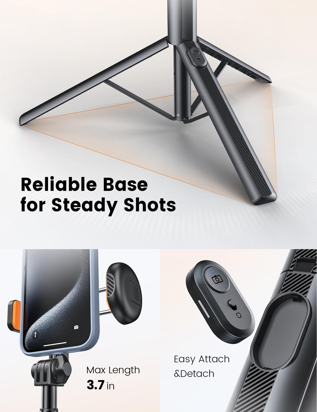 Anxre 71" Phone Tripod, Nt79 Extendable Selfie Stick For Cell Phone＆Camera, Tripod Stand With Remote For Video Recording, Phone Holder Tripod Compatible With Iphone Android, Camera