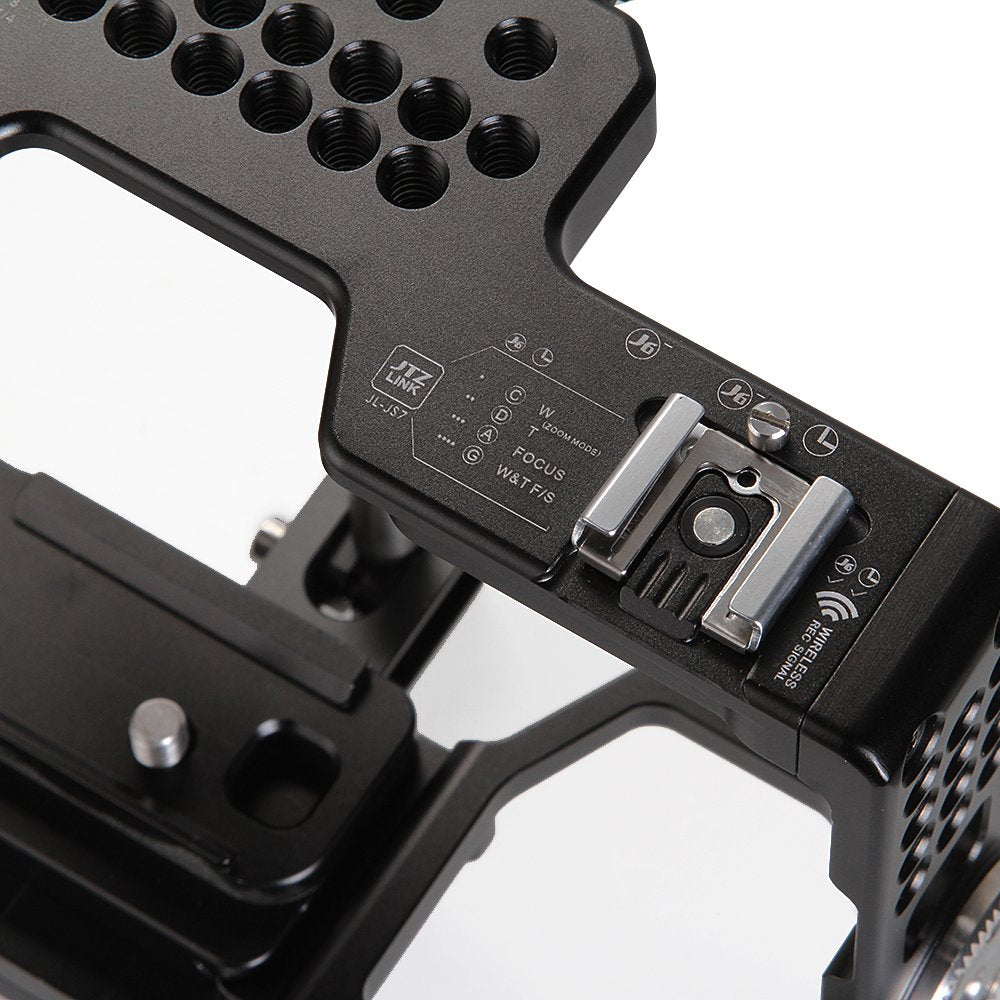 Jtz Dp30 Camera Cage Video Stabilizer With Quick Release Plate And Hot Shoe For Sony A6000 A6300 A6500 Dslr Camera Flash Speedlite,Compatible With Js-7 Cage