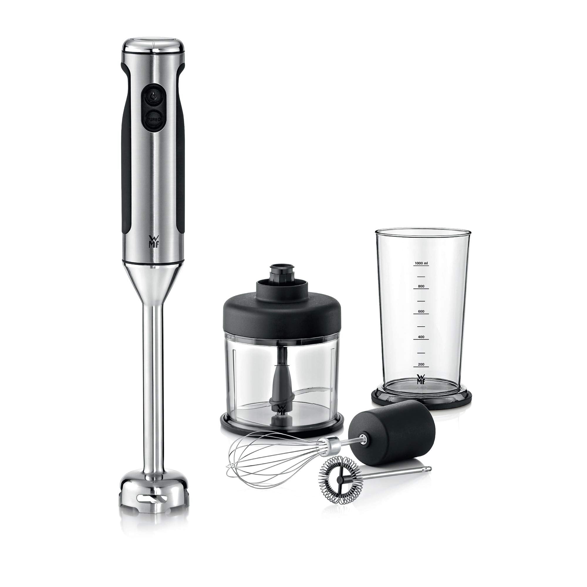 Wmf Lineo 4-In-1 Mixer, Hand Blender, Chopper, Milk Frother, Whisk, Cromargan Stainless Steel, 0416350011