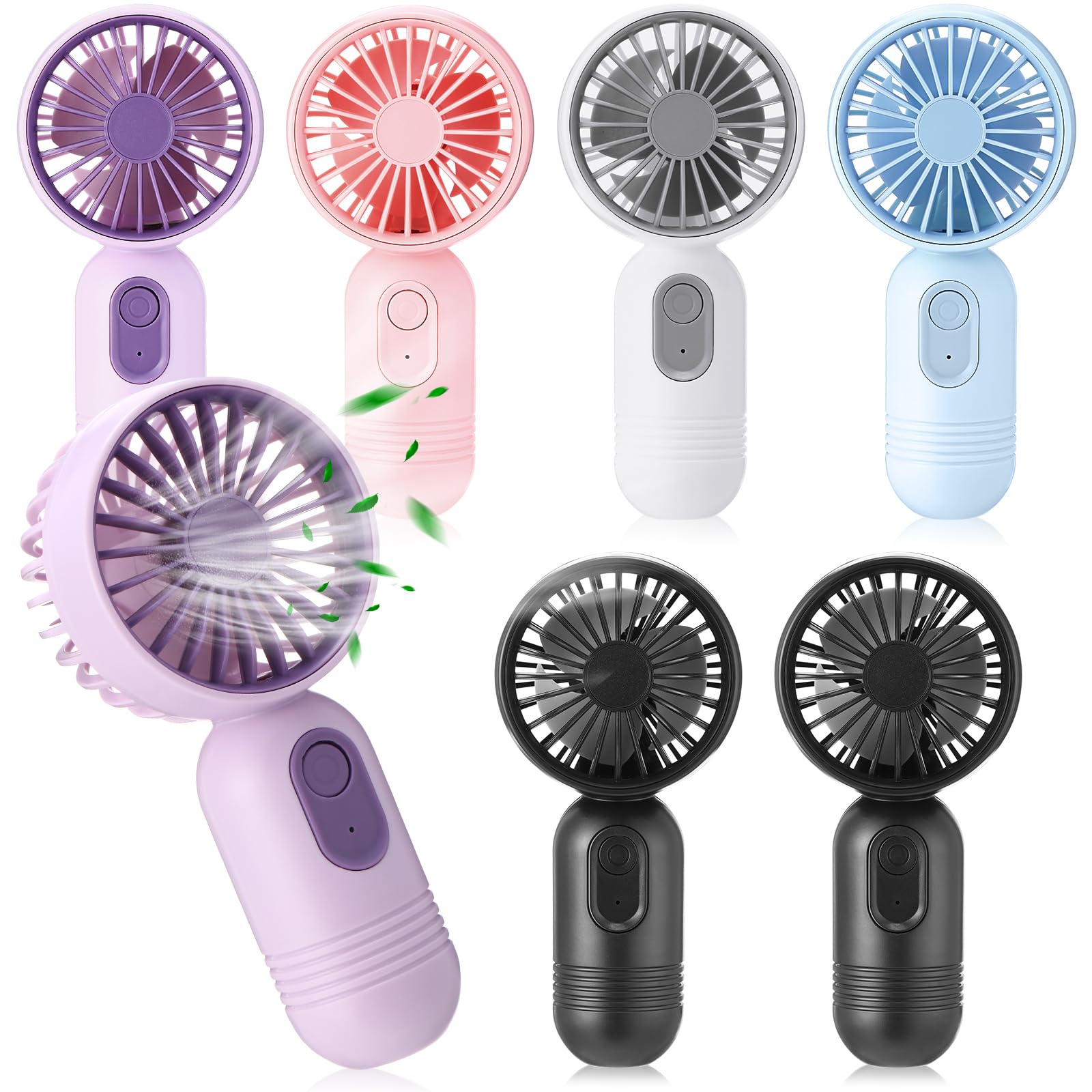 Mini Portable Fan Bulk Cute Handheld Lightweight Small Little Personal Hand Eyelash Fan 3 Speeds Usb - Koospark