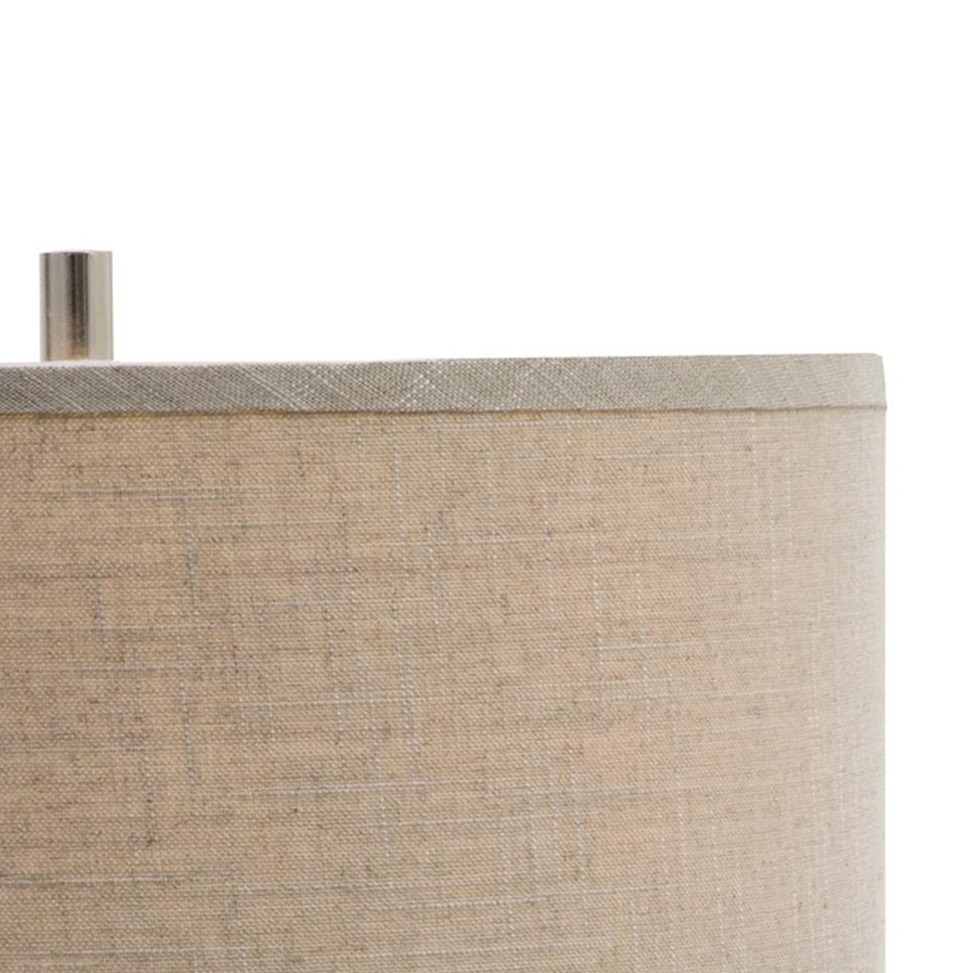 Benzara Benjara Bm309011 28 In. Classic Drum Fabric Shade Table Lamp Gray