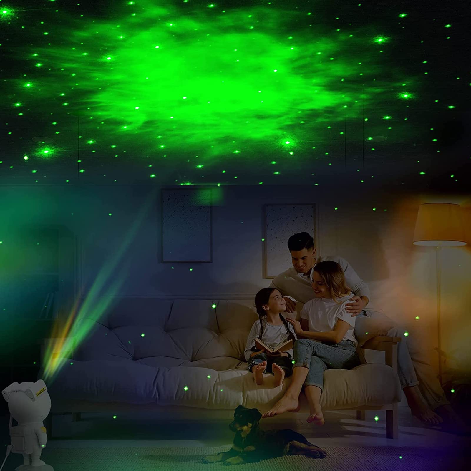 Gemmac Astronaut Galaxy Projector, Nebula Galaxy Projector Star Night Light Ceiling Led Star Projector Lamp With Timer And Remote Control For Adults Bedroom Party Birthday Decorations