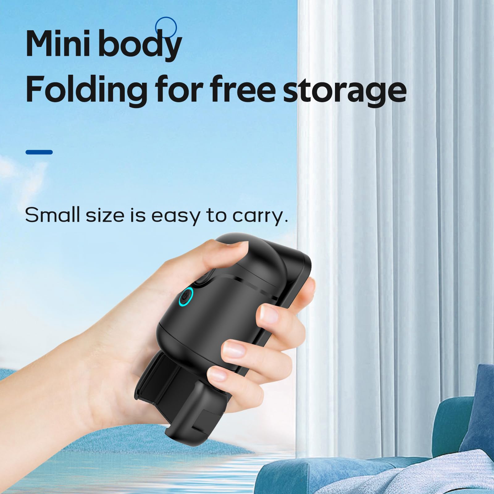 Rupital Auto Face Tracking Tripod 360 Rotation With Stand-No App, Phone Camera Stand With Remote And Gesture Control, For Live Video Recording Tiktok