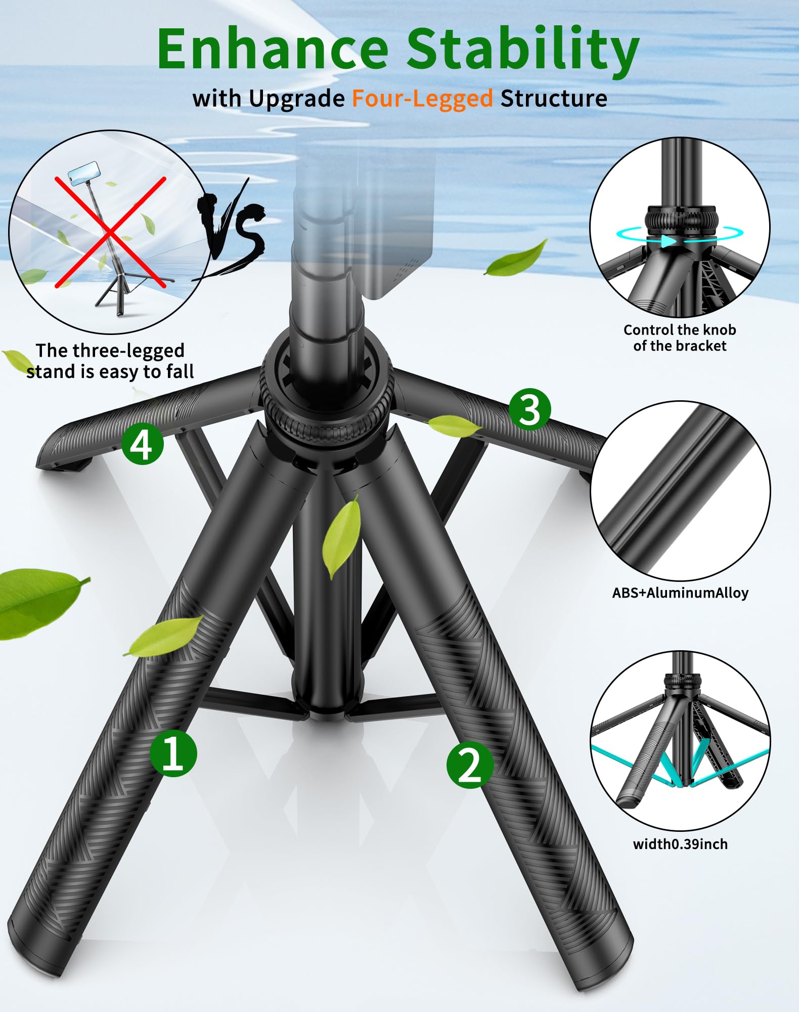 Povodo 71" Cell Phone Tripod & Selfie Stick, For Iphone Tripo D Stand, Travel Tripod With Remote, Phone Selfie Stick For Iphone 11/14/ 15/16 Compatible With All Phones,For Gopro And Cameras