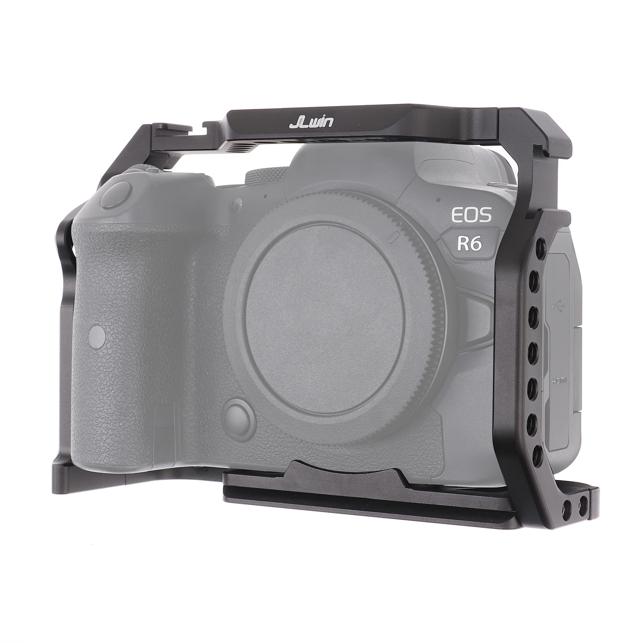 Fotga Dslr Camera Cage Video Stabilizer For Canon R5 R5C R6,Compatible With Arca Swiss Clamp,Multiple 1/4" 3/8" Screw Holes