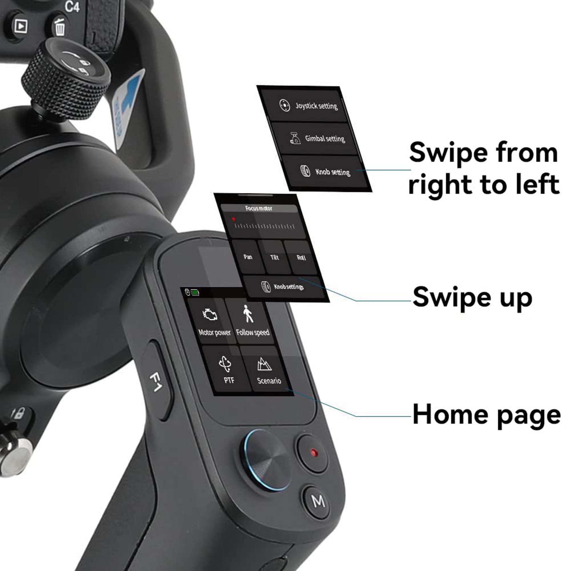 Feiyutech Scorp Gimbal Camera Stabilizer For Dslr And Mirrorless Cameras, 3-Axis Lightweight Camera Gimbal Max 5.5Lbs For Sony, Canon, Lumix, Nikon, Fujifilm, 1.3" Touch Screen Control Gimble