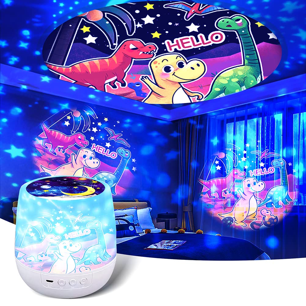 Kelahouse Dinosaur Star Projector For Kid, Kids Constellation Galaxy Projector,Boys Girls Usb Night Light, 360 Degree Rotating Nebula Starry Sky Night Light Projection Lamp