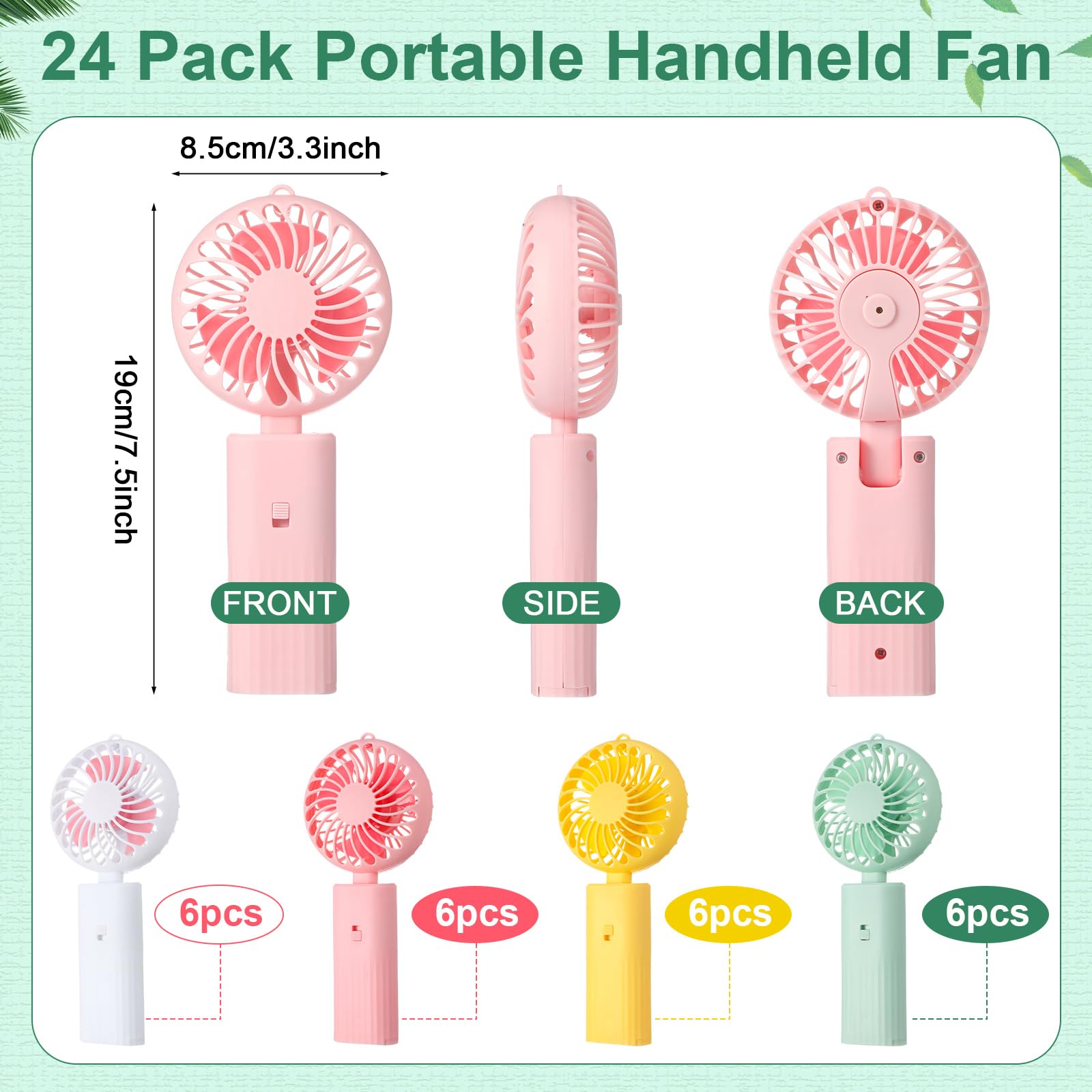 2-in-1 foldable mini desk fan with powerful airflow and long battery life for outdoor use