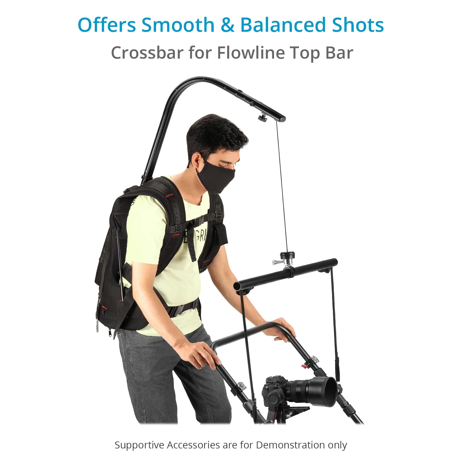 Flycam Flowline Camera Gimbal Tilt Control Kit For Flowline Rigs & Star Ring. 26.8" Crossbar For Flowline Top Bar. Tilt Range: Up To 90°. (Flcm-Fln-Tc)