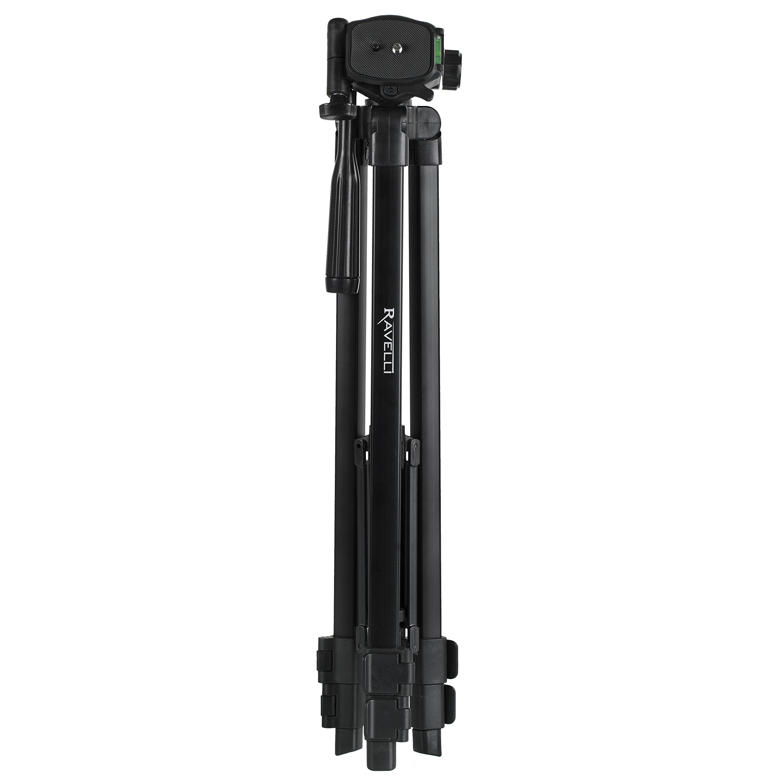 Ravelli Aplt3 53" Light Weight Aluminum Tripod With Bag Includes Universal Smartphone Mount