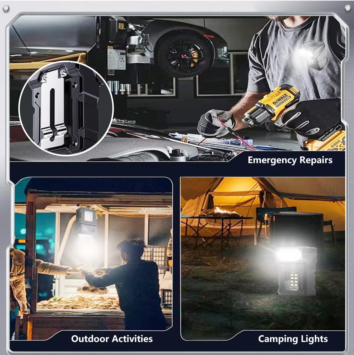 Queena 2Pack Mini Led Edc Flashlight, Super Bright Rechargeable Flashlight With 7 Modes, Ipx6 Waterproof Tactical Flash Light, Multifunctional Handhold Flashlight For Camping Essentials, Outdoor And Home