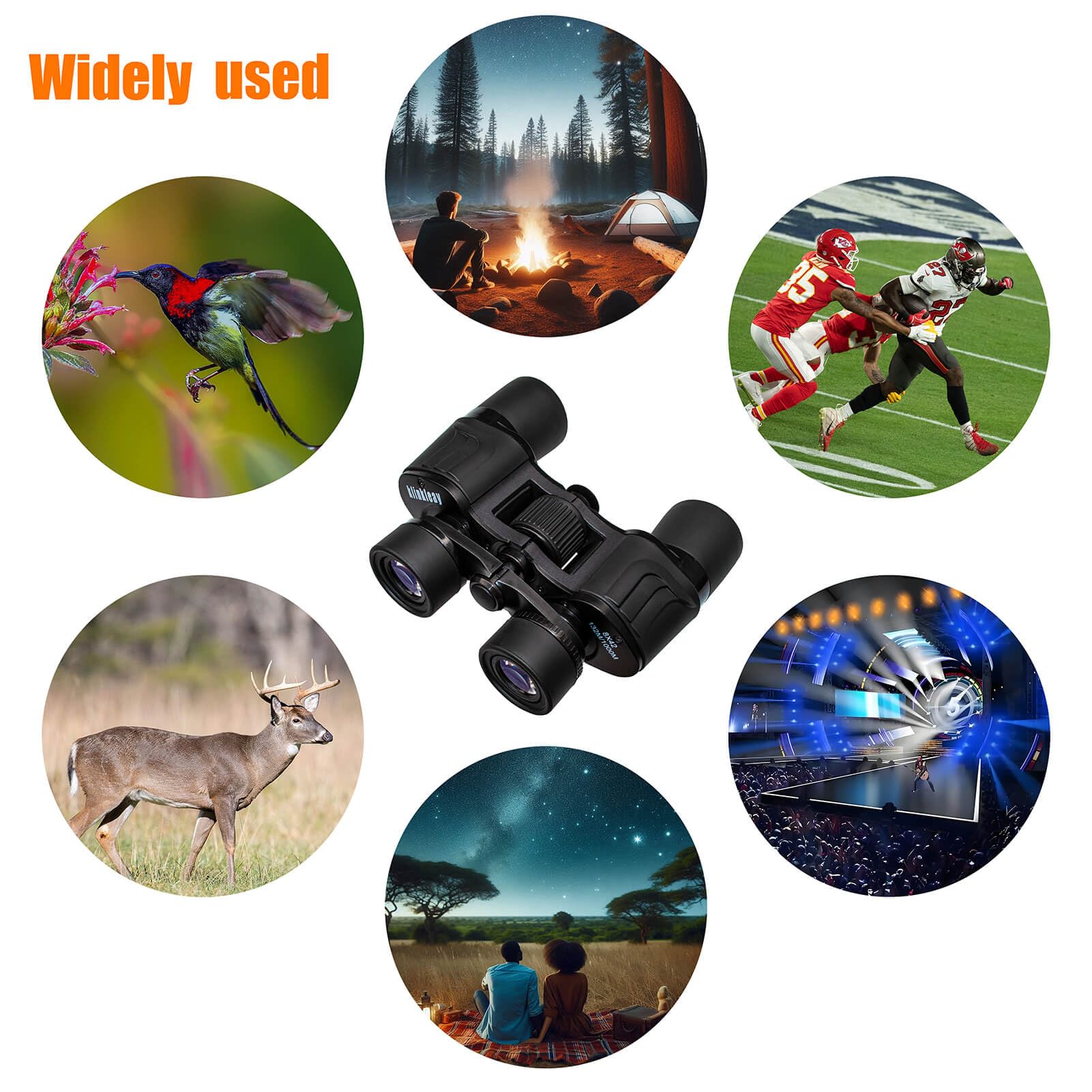 Klinkleay 8X42 Binoculars For Adults - Best For Bird Watching, Hunting, Travel - Hd Vision With 24Mm Eyepiece, Bak-4 Prism, Multilayer Coating - Ideal For Outdoor, Sports, Concerts