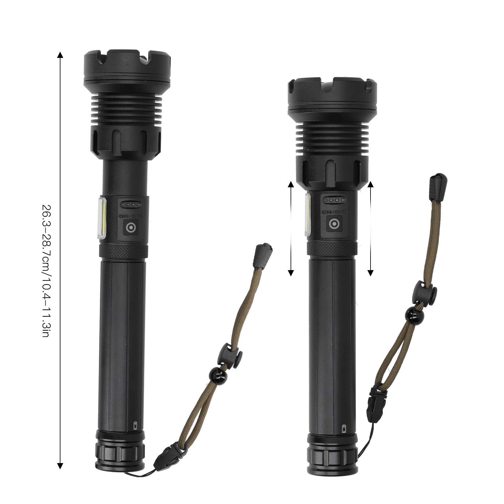 Houh Rechargeable Flashlights, Rechargeable Torch 2500Lm Usb Charging For Outdoor