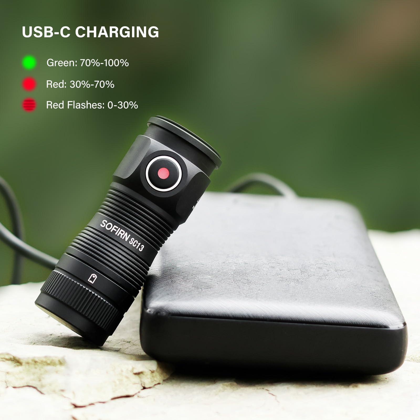 Sofirn Led Small Flashlight Usb C Rechargeable, Sc13 Bright 1300 Lumens Edc Keychain Flashlights With Ipx8 Waterproof, Portable Key Ring Mini Flash Light For Everyday Carry Camping Hiking