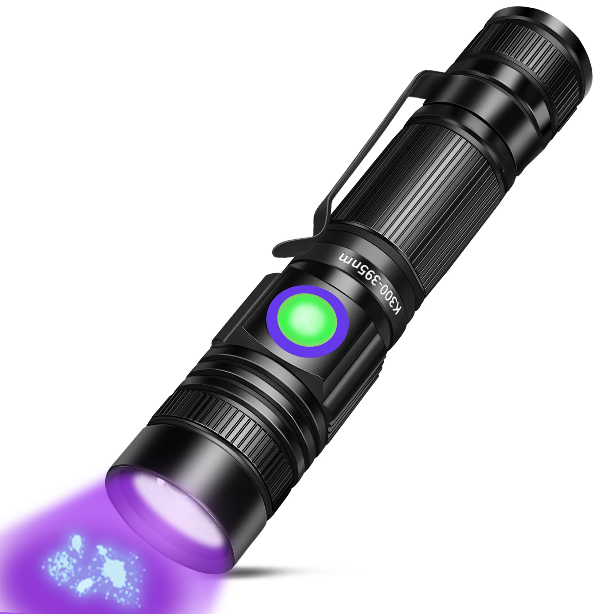 Vmtenmv Uv Flashlight Black Light Usb Rechargeable 395Nm Blacklight Mini, Woods Lamp Portable Handheld Powerful Led Ultraviolet Lights Flashlights, Focus Adjustable For Resin Curing, Pet Urine Detection