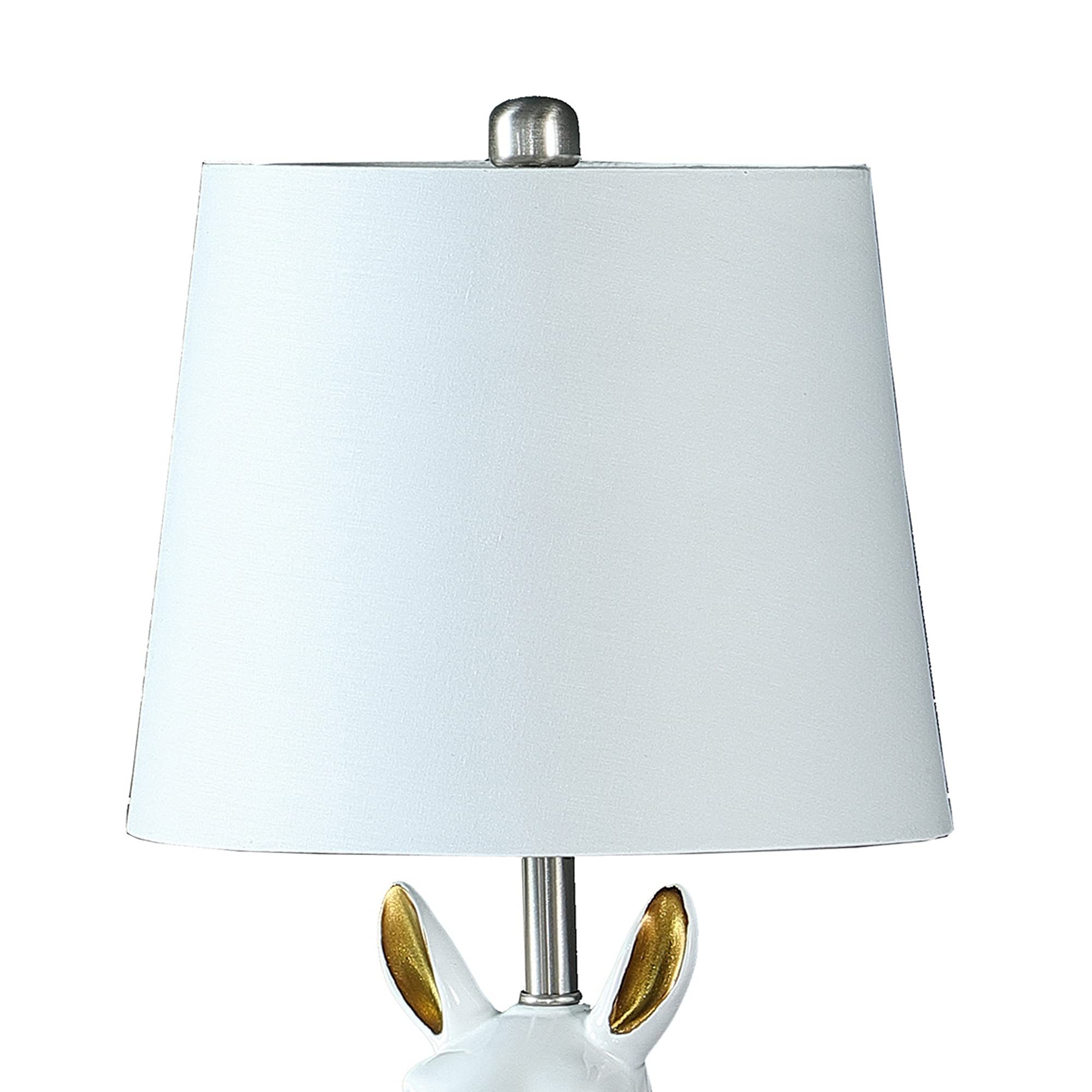 Benzara Benjara Metal Table Lamp With Llama Animal Head, White