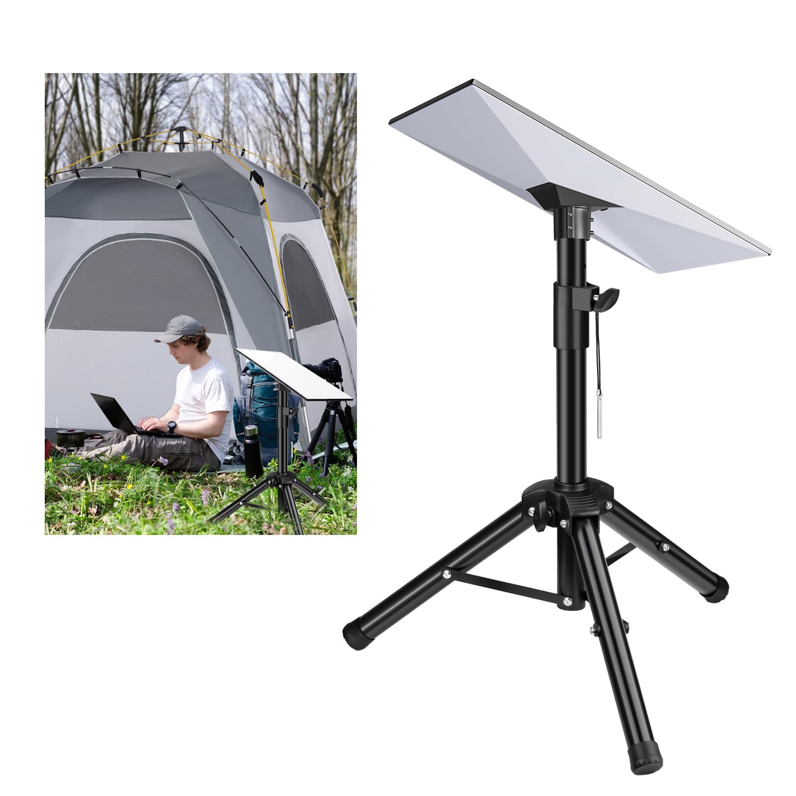 Gingkosys Starlink Gen 3 Tripod Stand, Adjustable Heavy Duty Stand Mount, Compatible With Starlink Gen 3/V3,Starlink Standard Kickstand Dish, Includes Slide-In Pipe Adapter